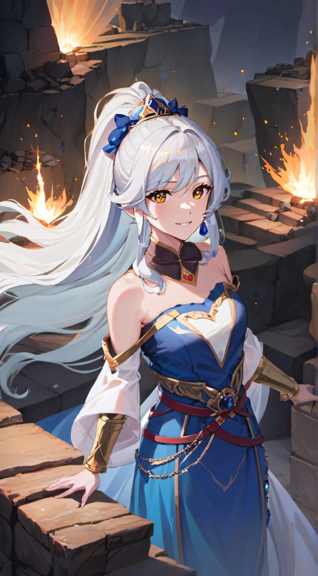 ai character: Sapphire background