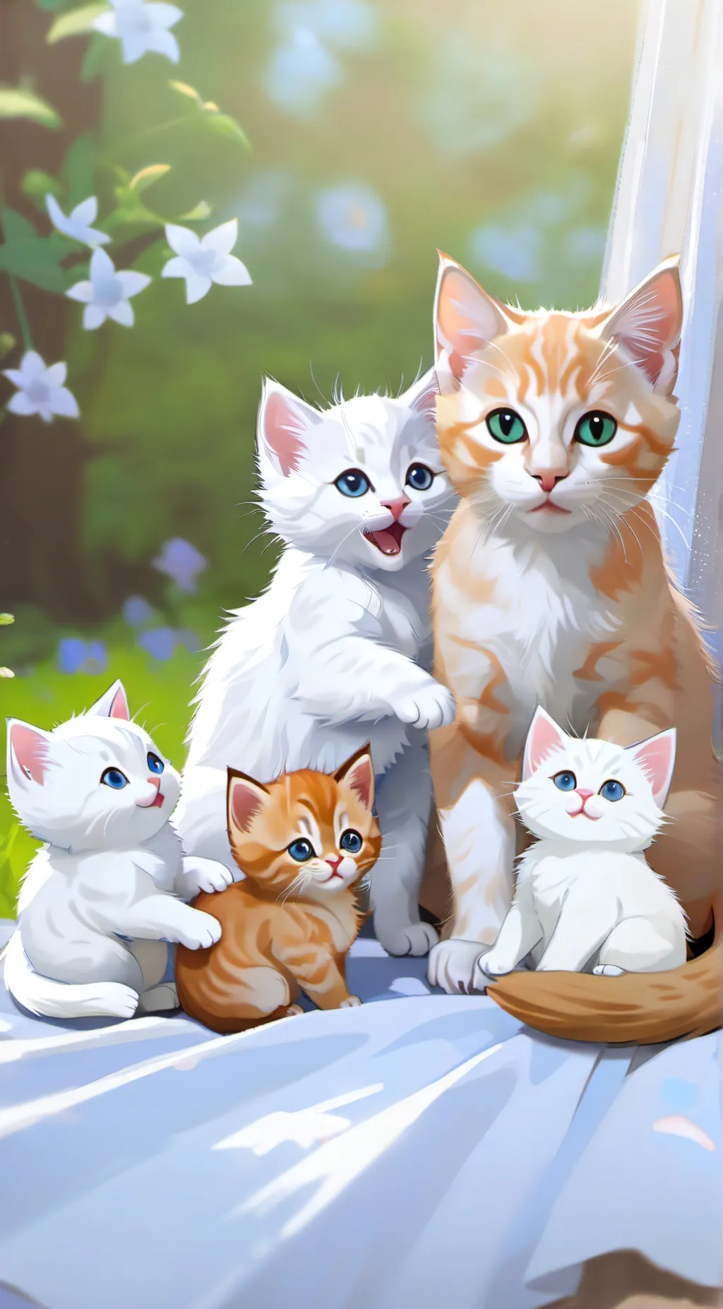 ai character: Ginger the cat background