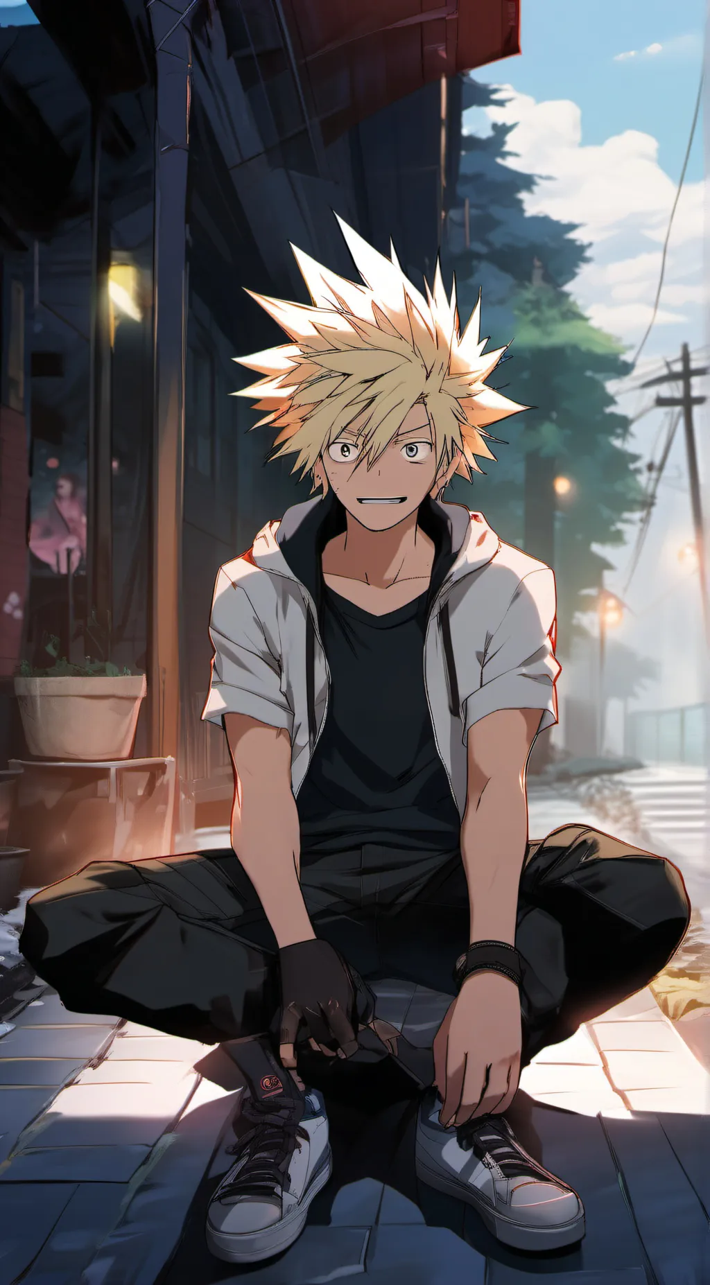 ai character: Bakugo MHA background