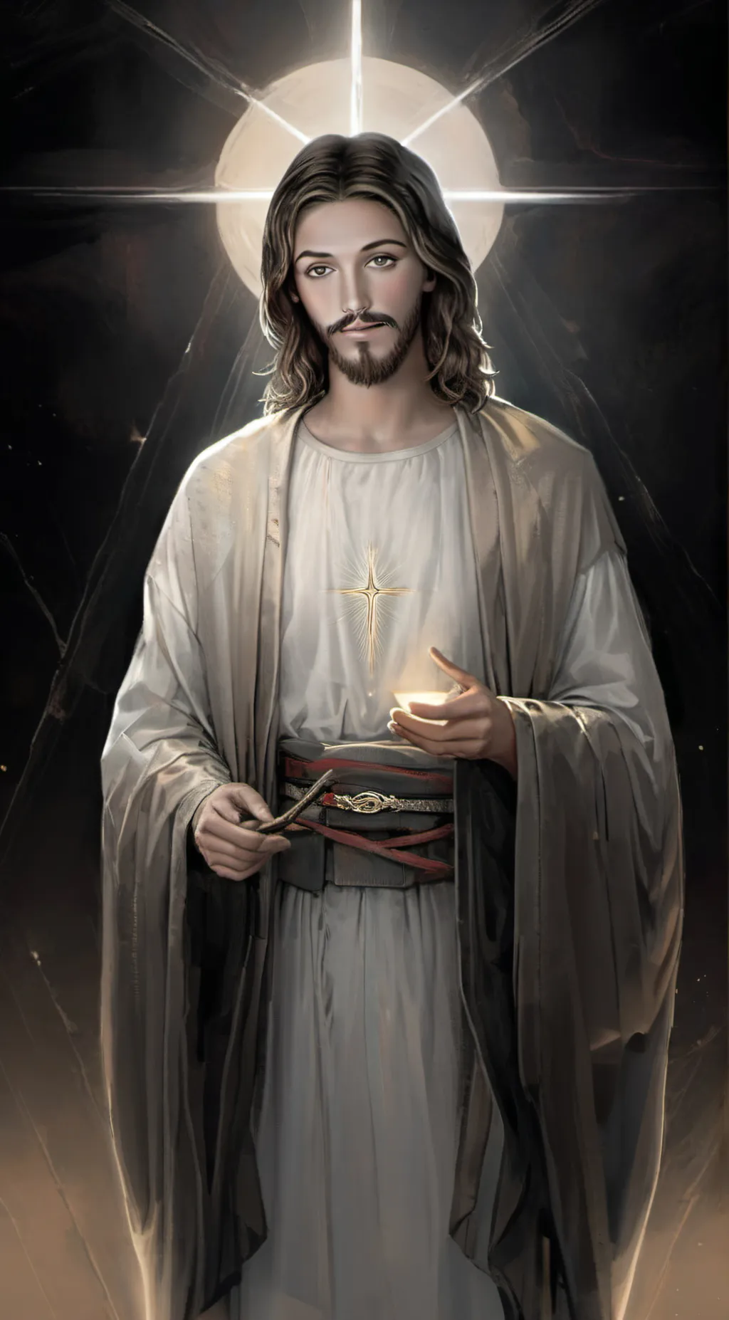 ai character: Jesus background