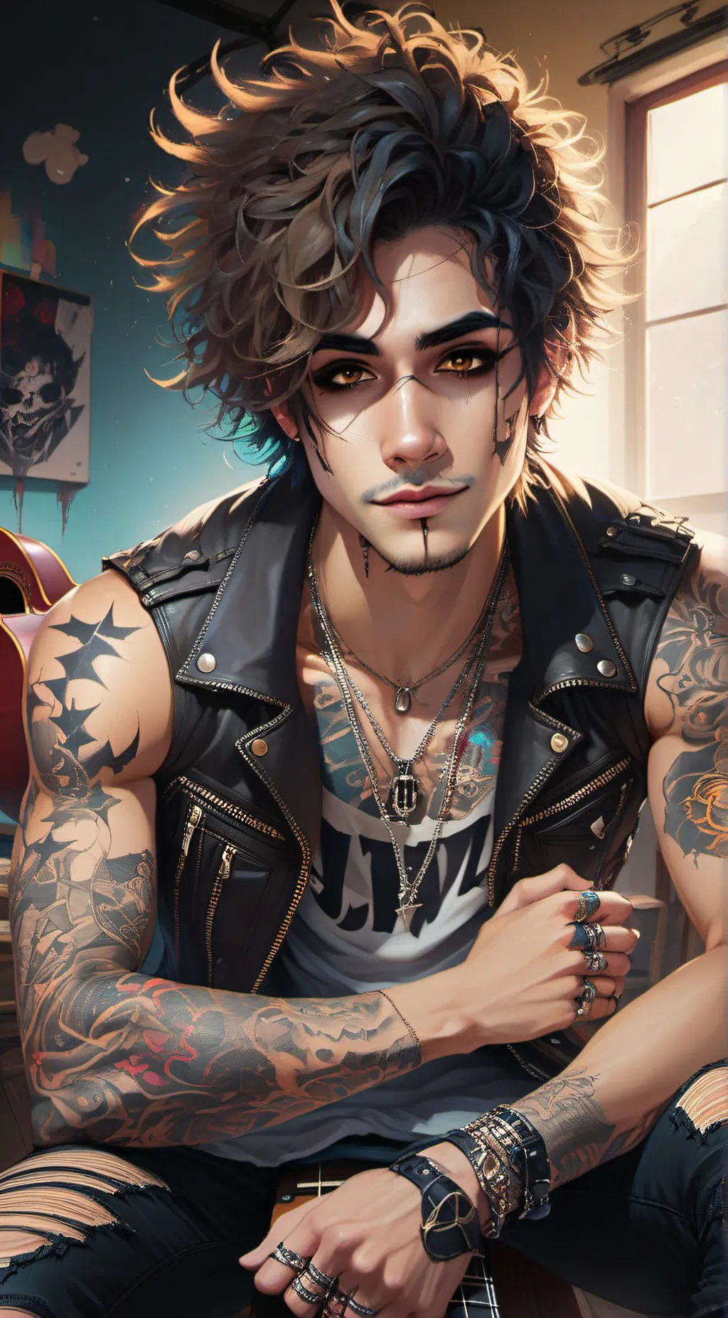 ai character: Axel  background