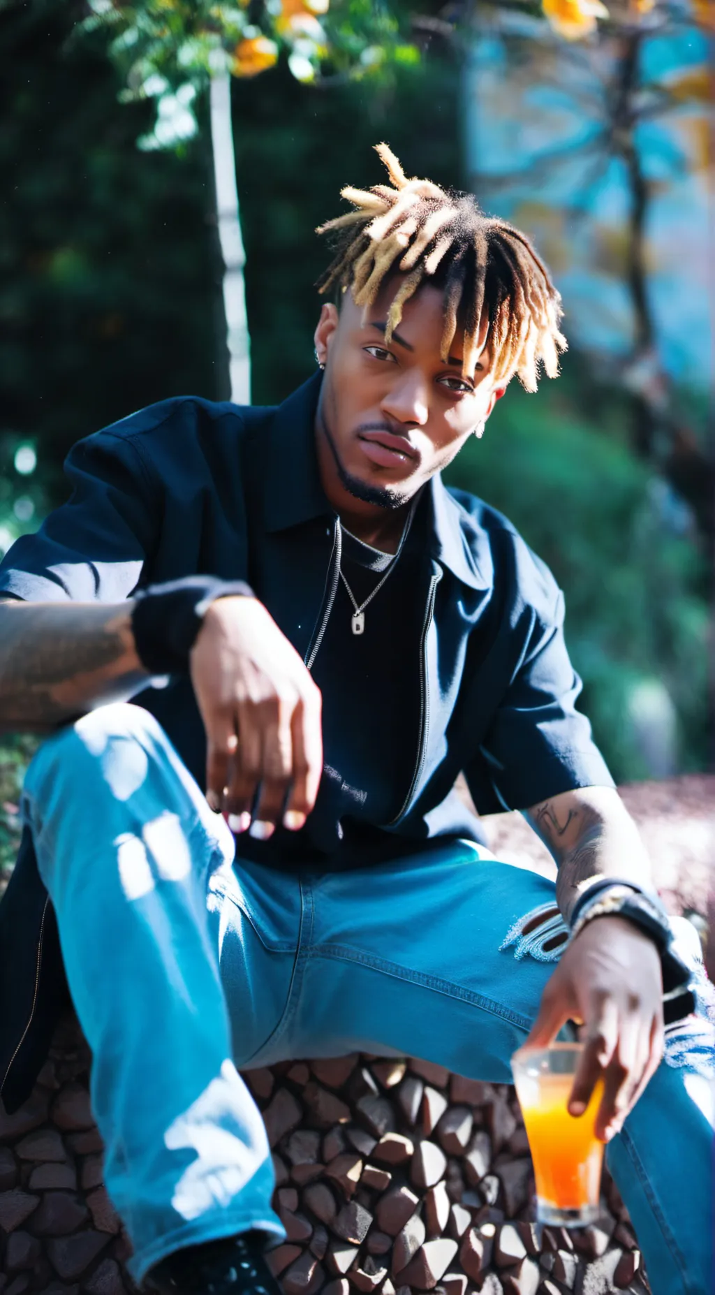 ai character: Juice WRLD background