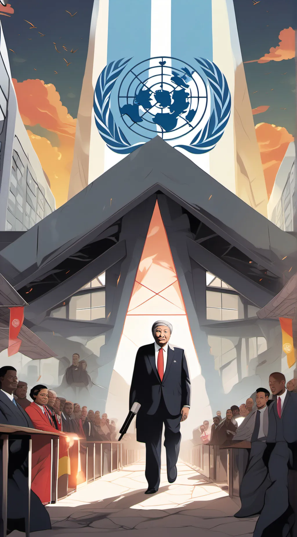 ai character: THE UNITED NATIONS background