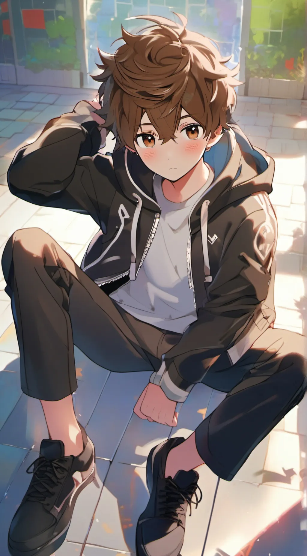 ai character: Justin  background