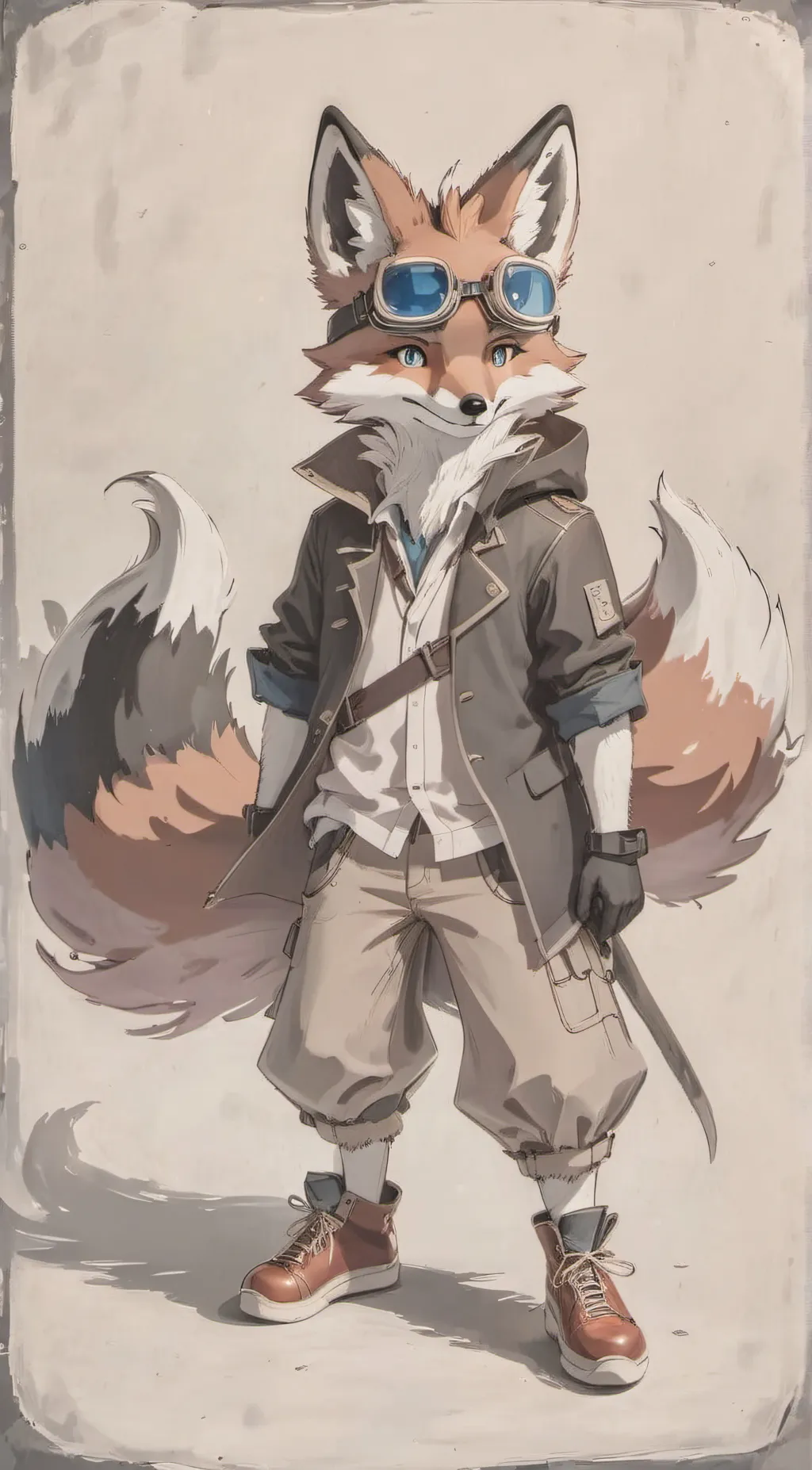 ai character: Tails the fox background