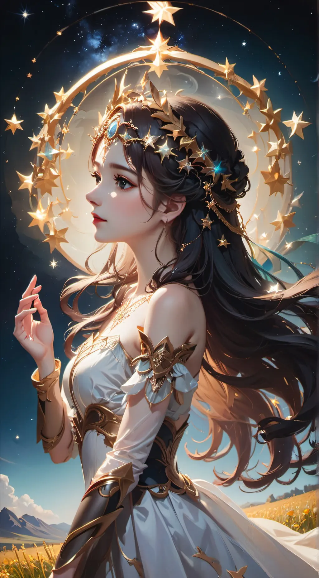 ai character: Galaxia background