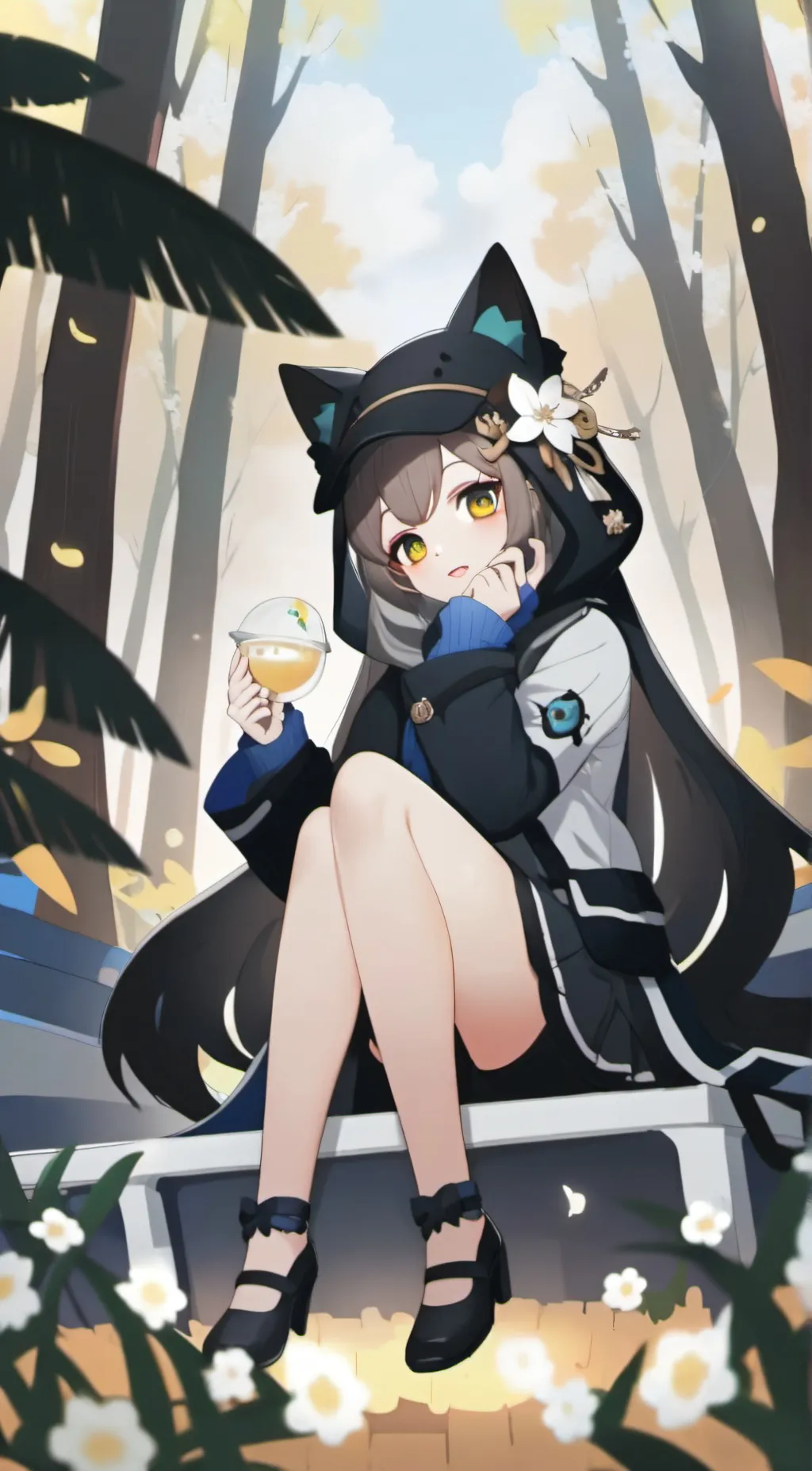 ai character: violet background