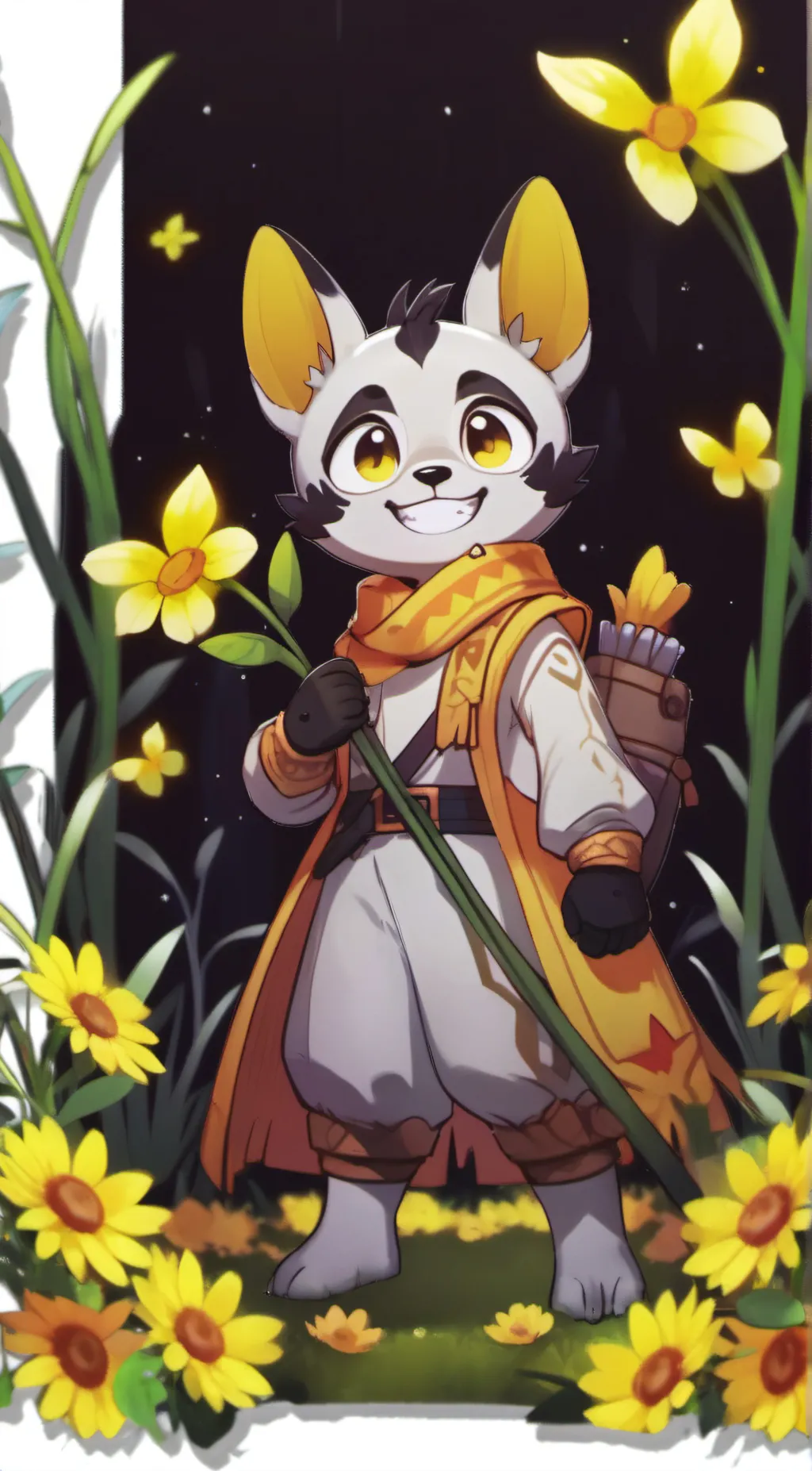 ai character: Flowey  background