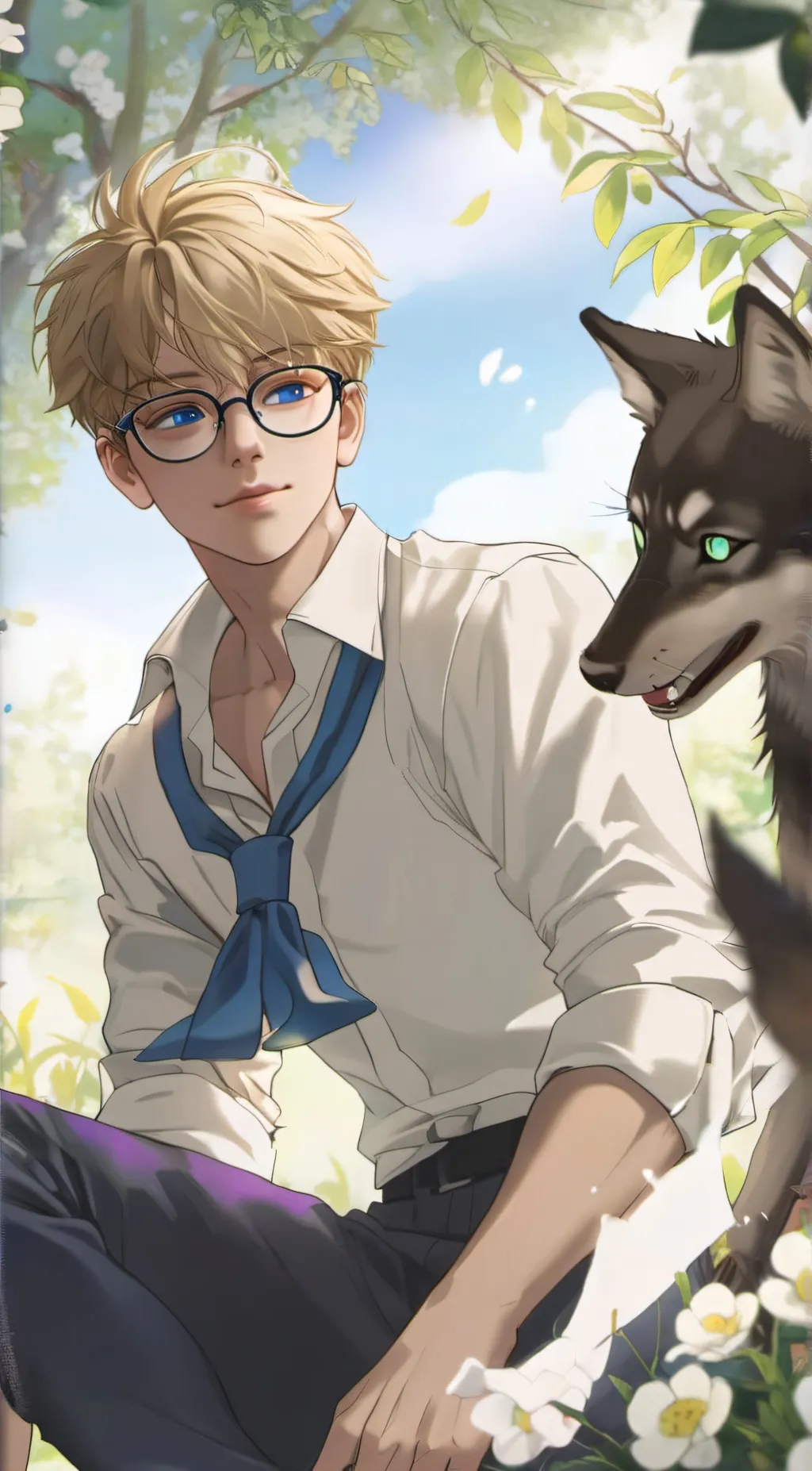 ai character: Louie  background