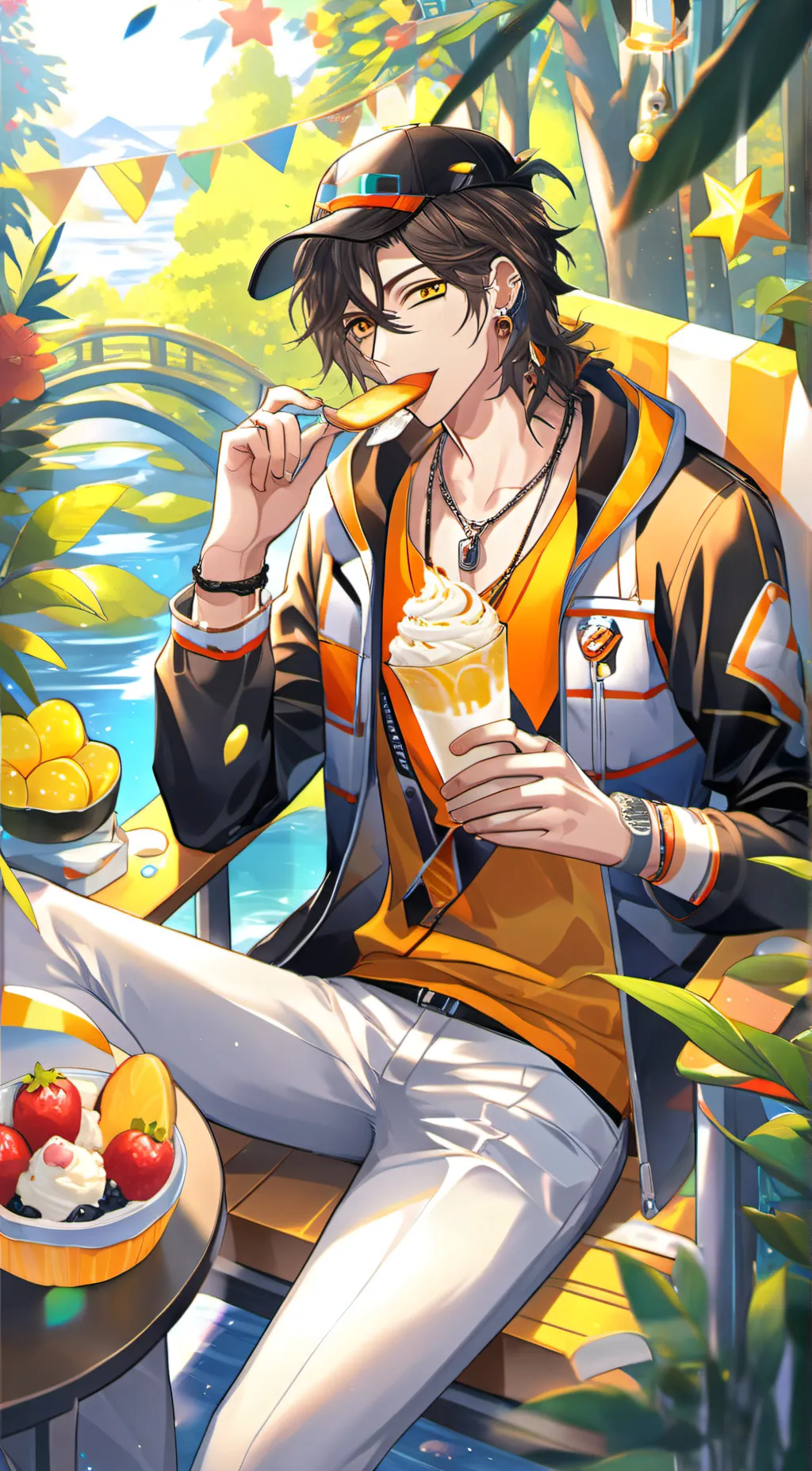 ai character: hello background