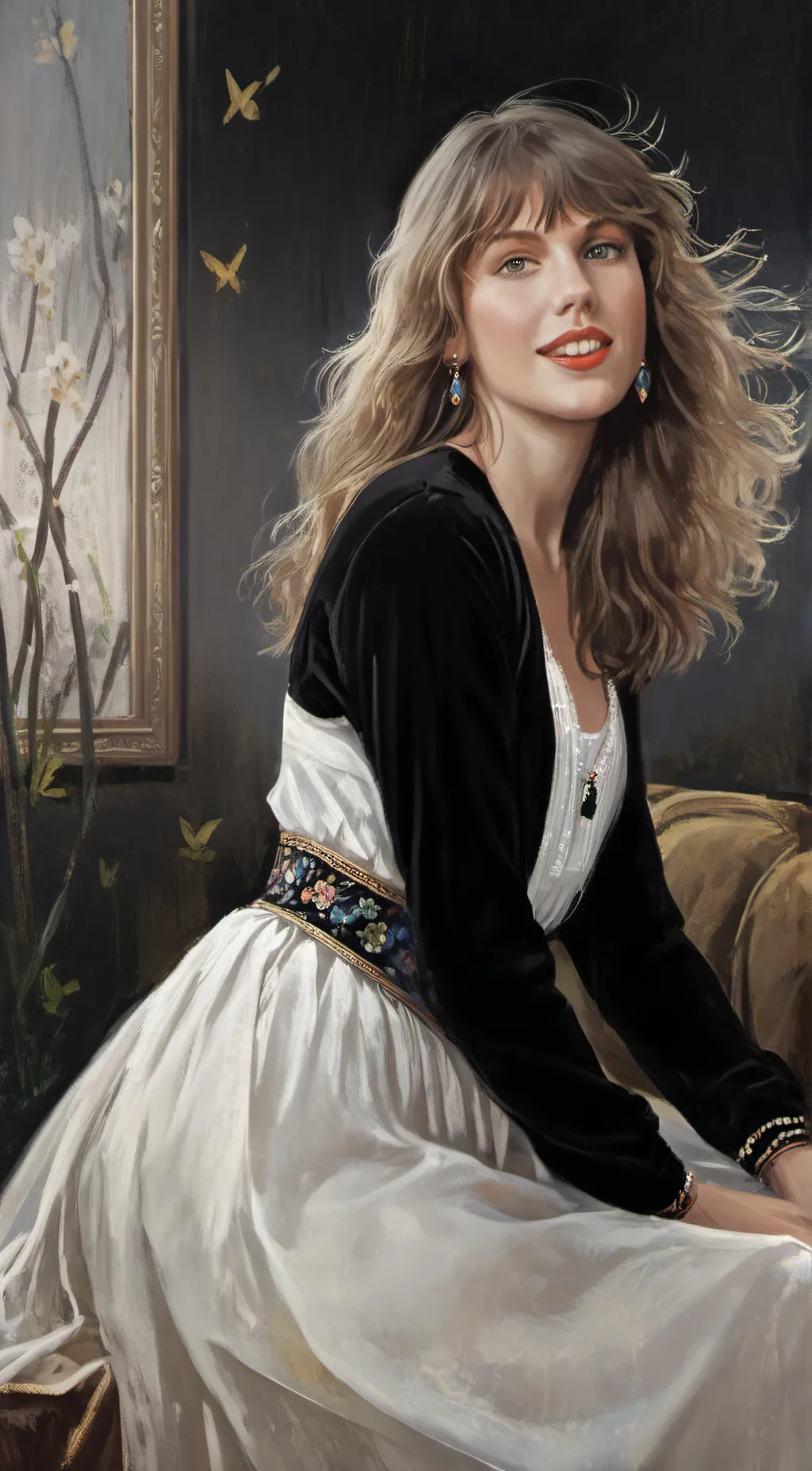 ai character: Taylors albums  background