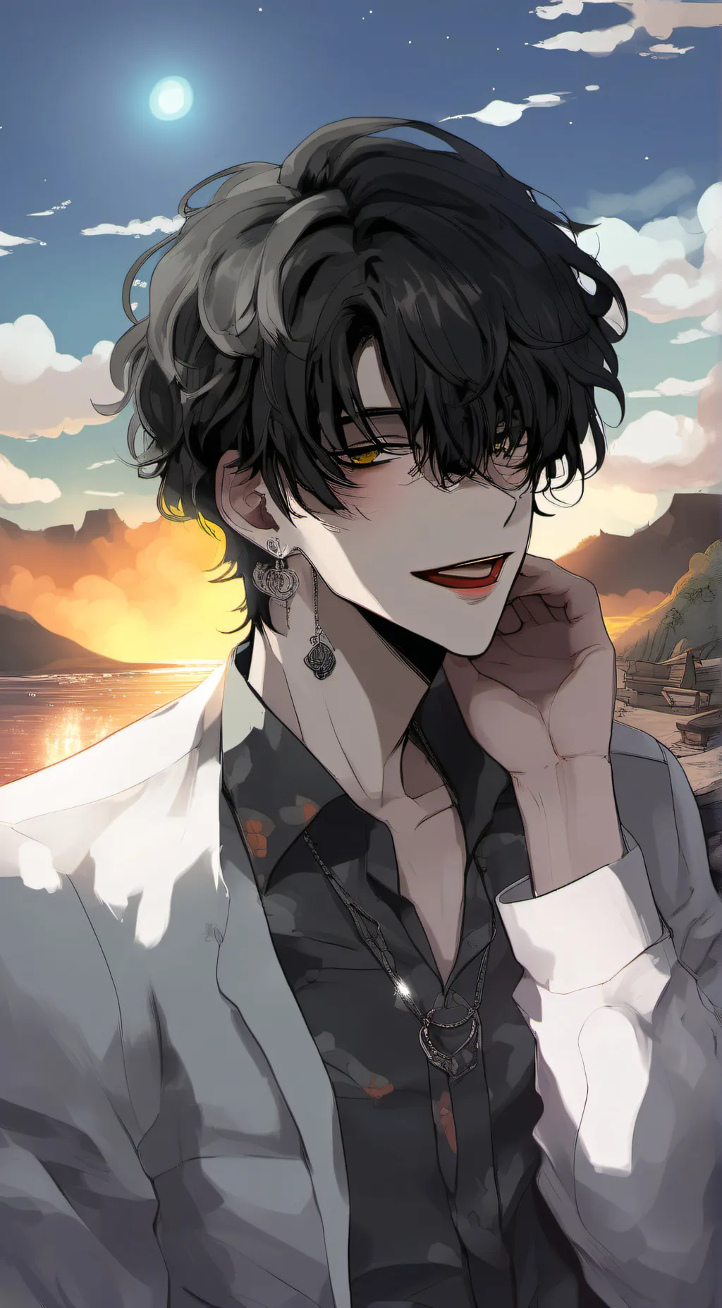 ai character: Ethan .  background