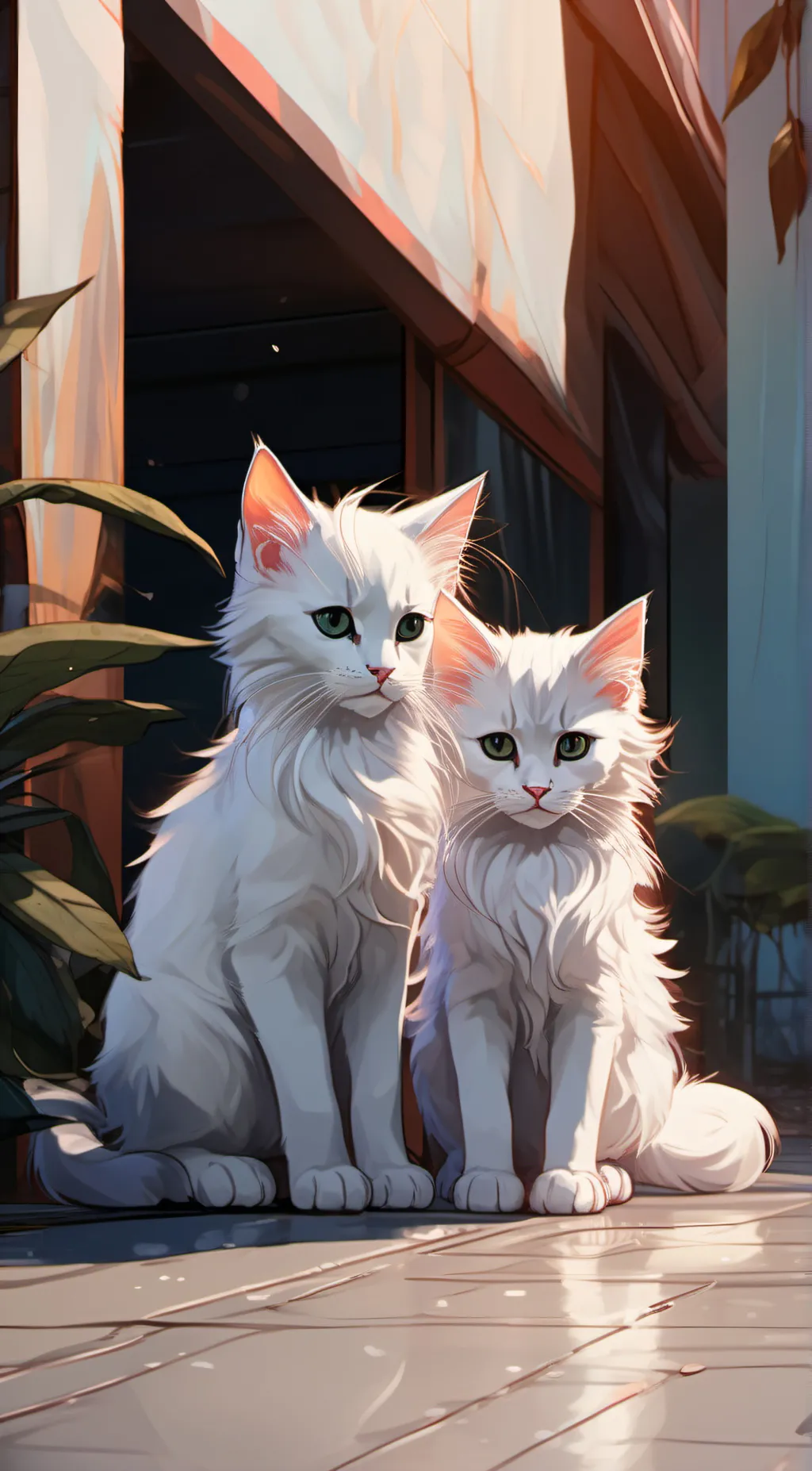 ai character: Snow and Cloud background