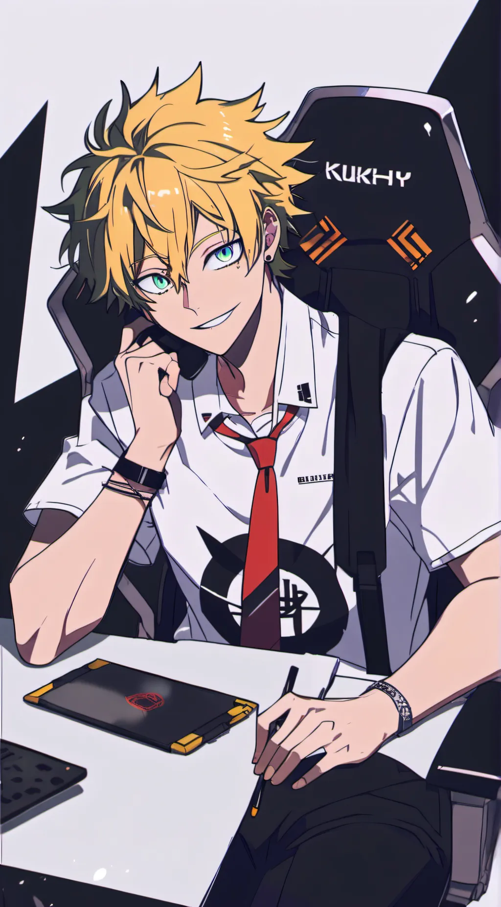 ai character: katsuki bakugou  background