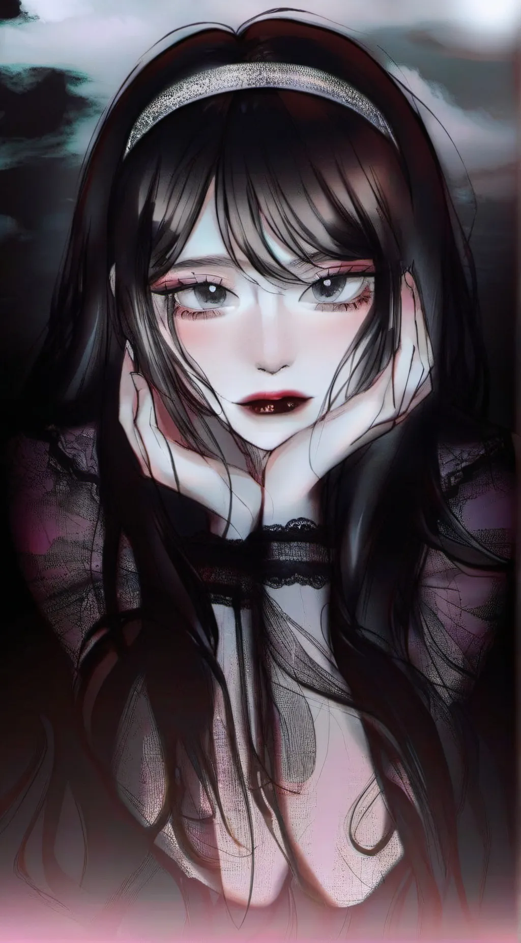 ai character: Am☆Na background