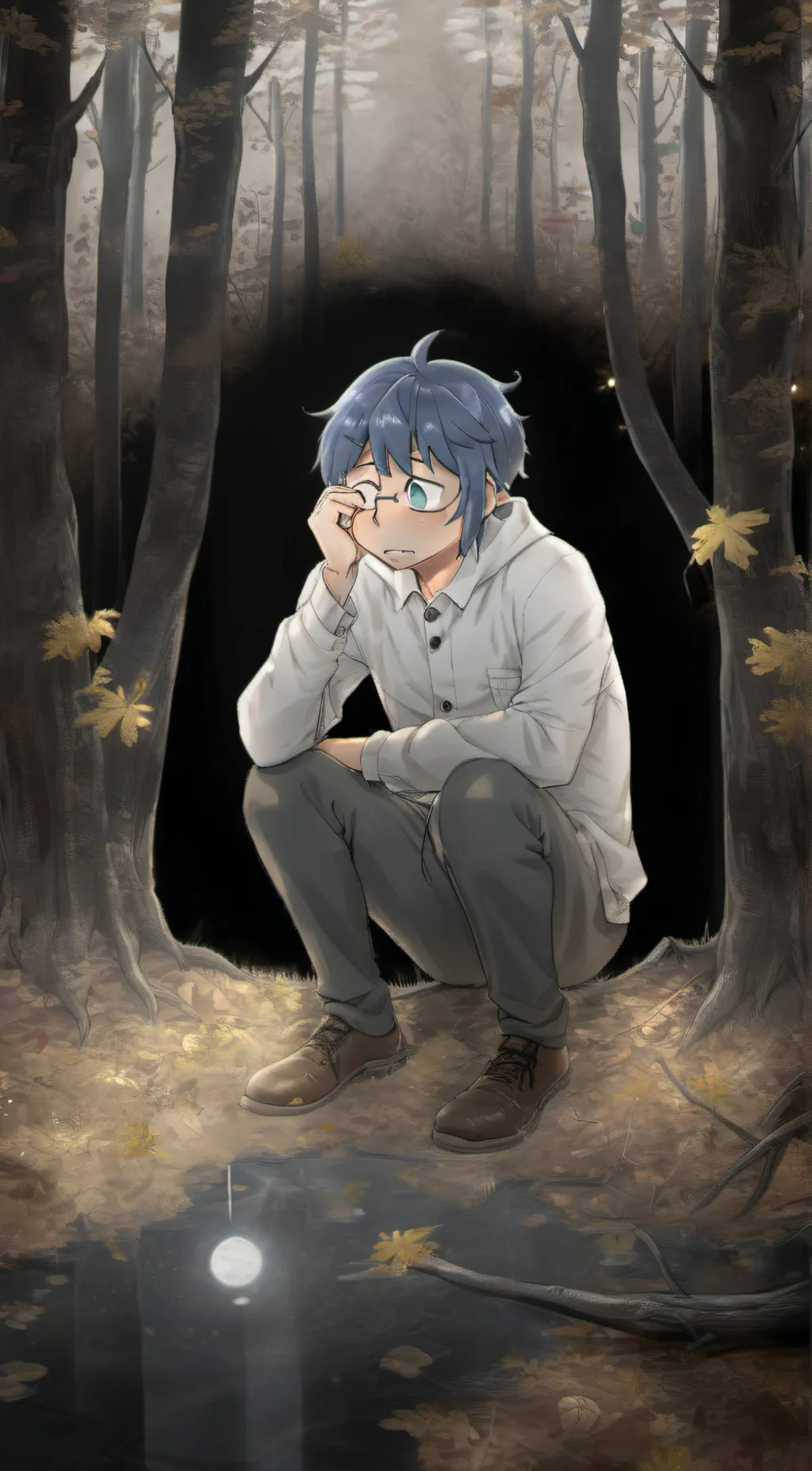 ai character: Sonic Crying background