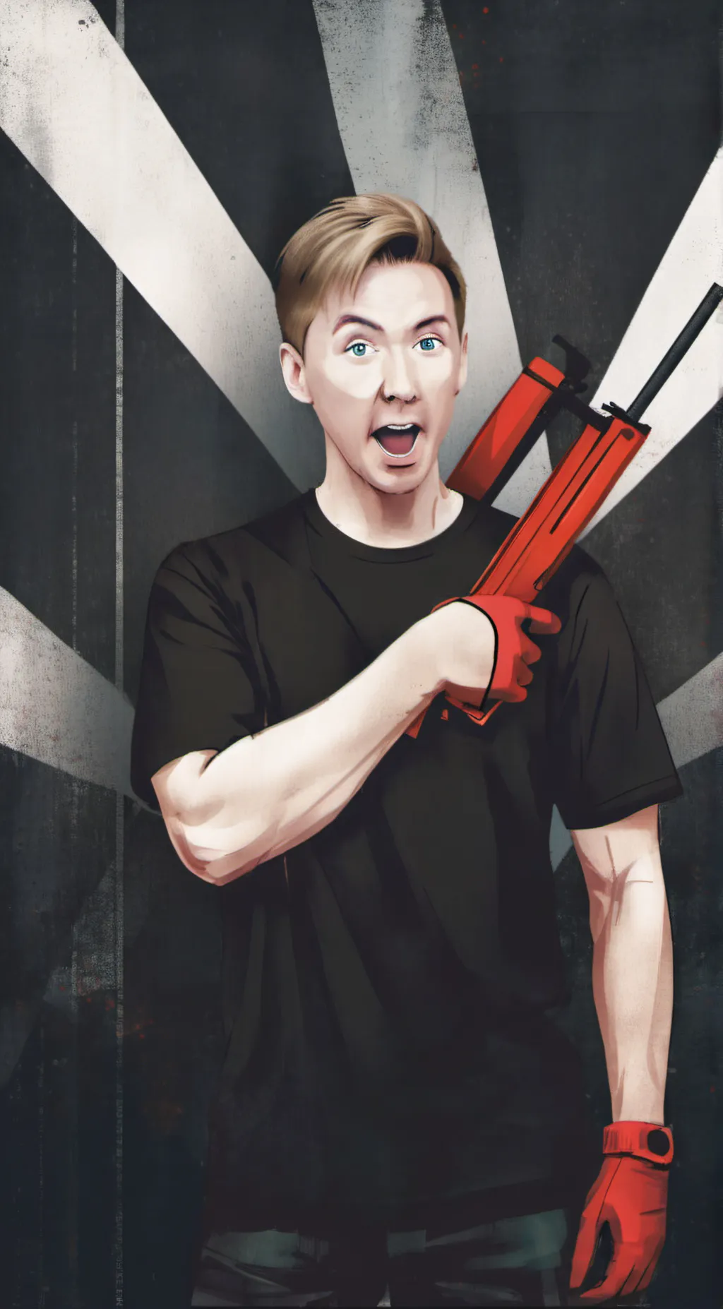 ai character: Chad wild clay  background