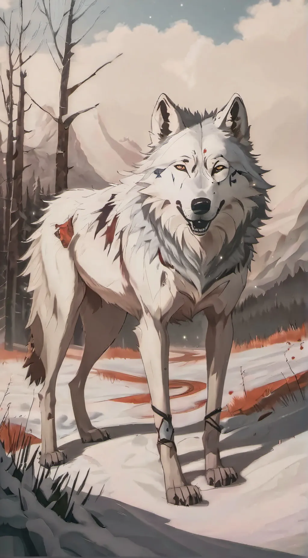 ai character: Winter background