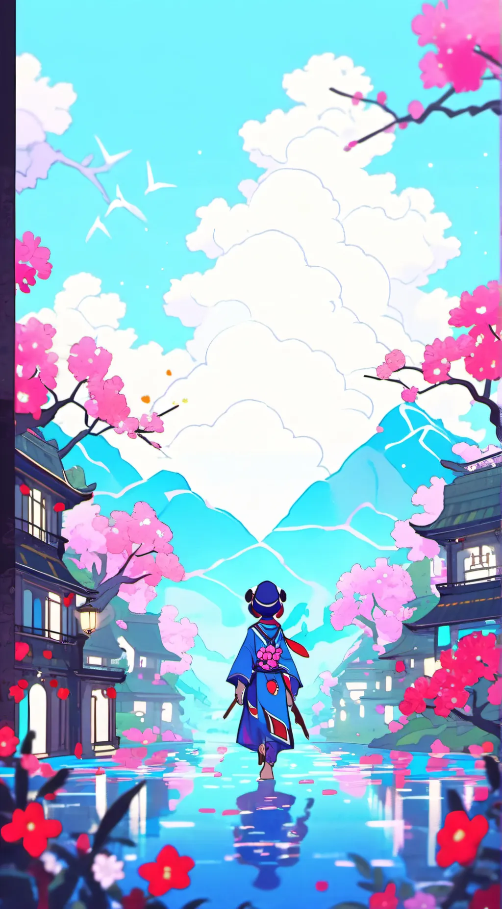 ai character: Samurai world  background