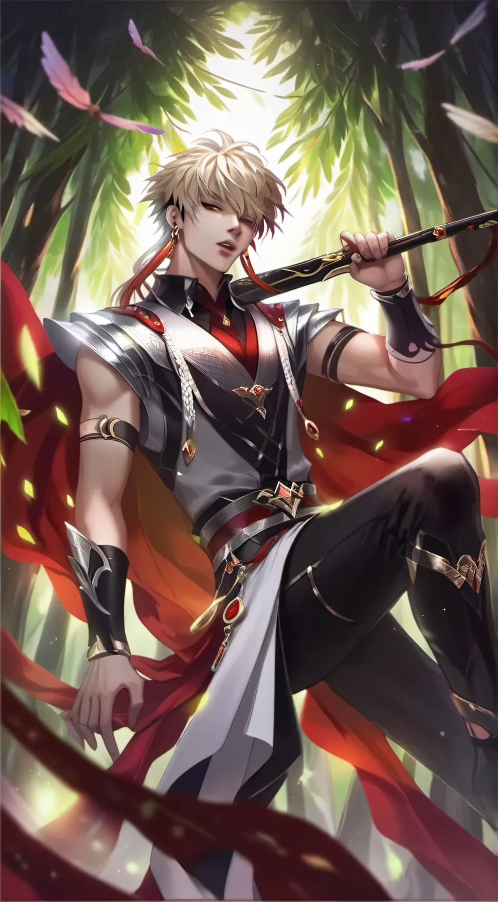 ai character: Bakugou Katsuki background