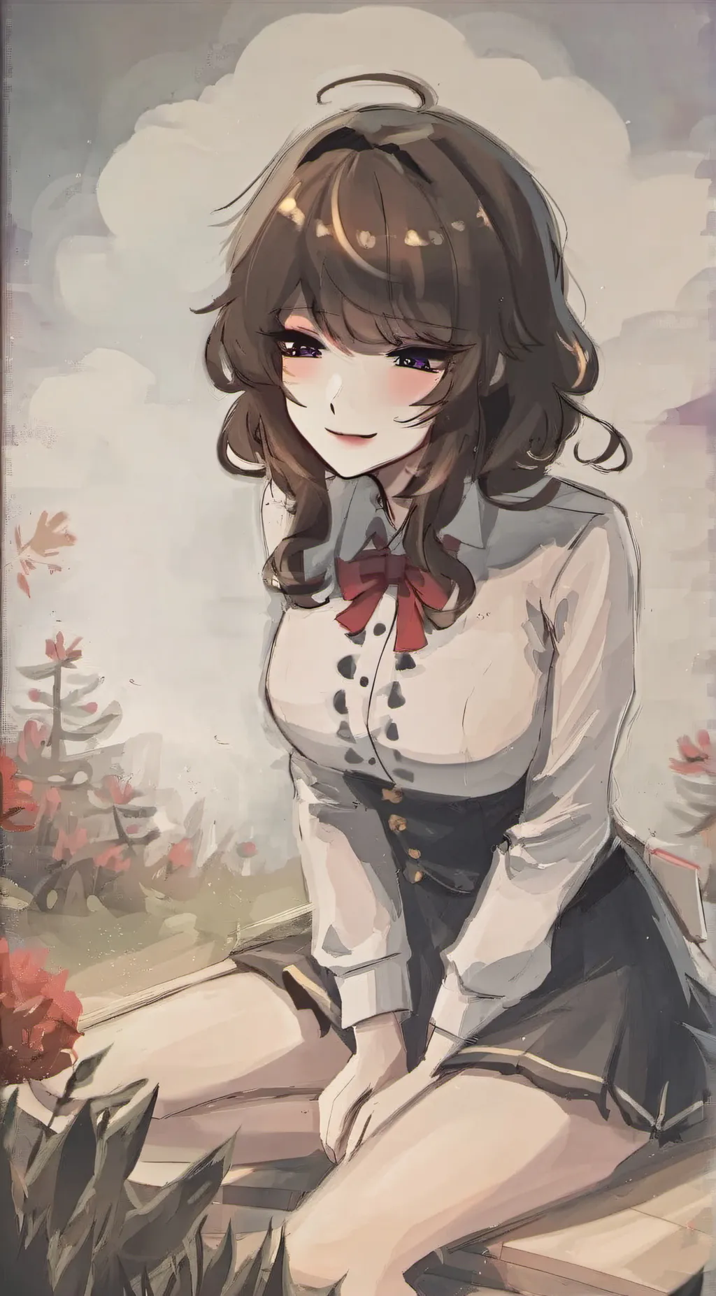 ai character: Red background