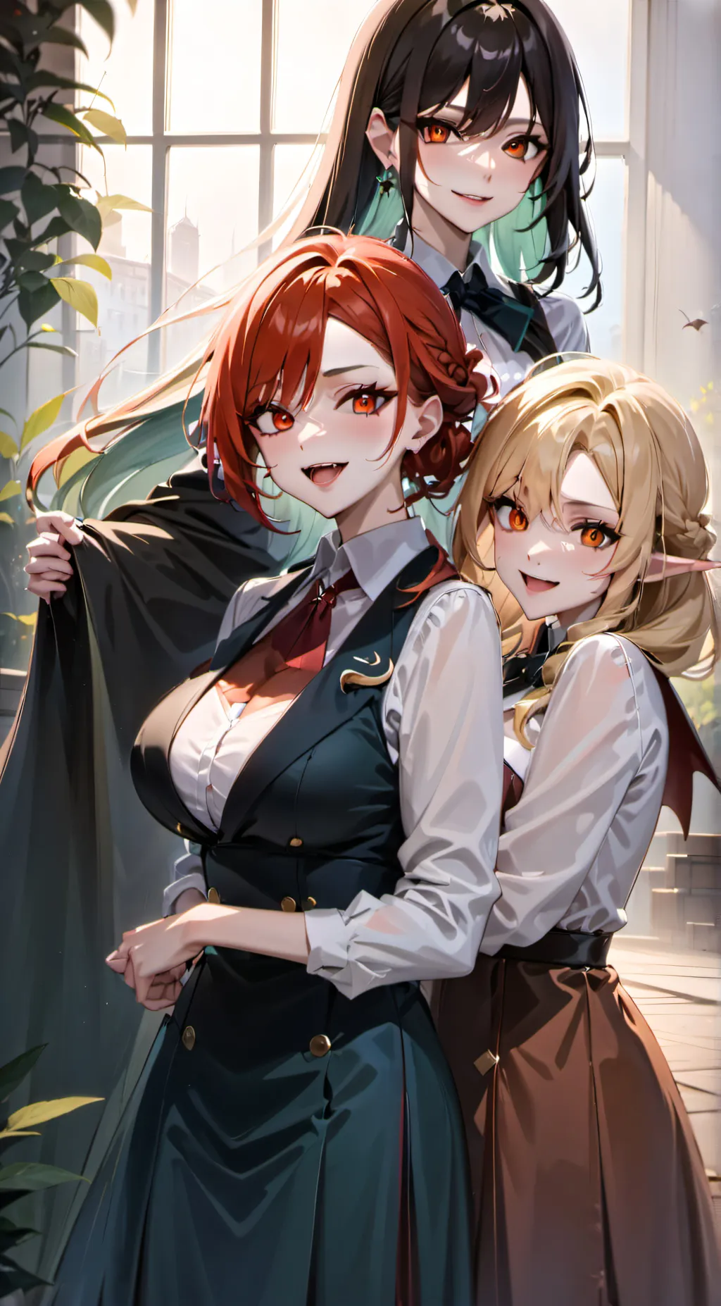 ai character: Vel, Mia and Lucy background