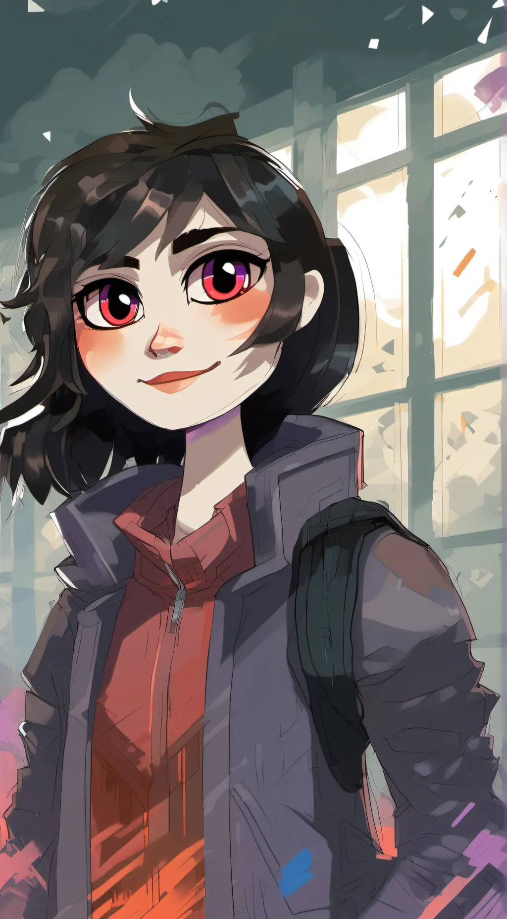 ai character: bloody girl background