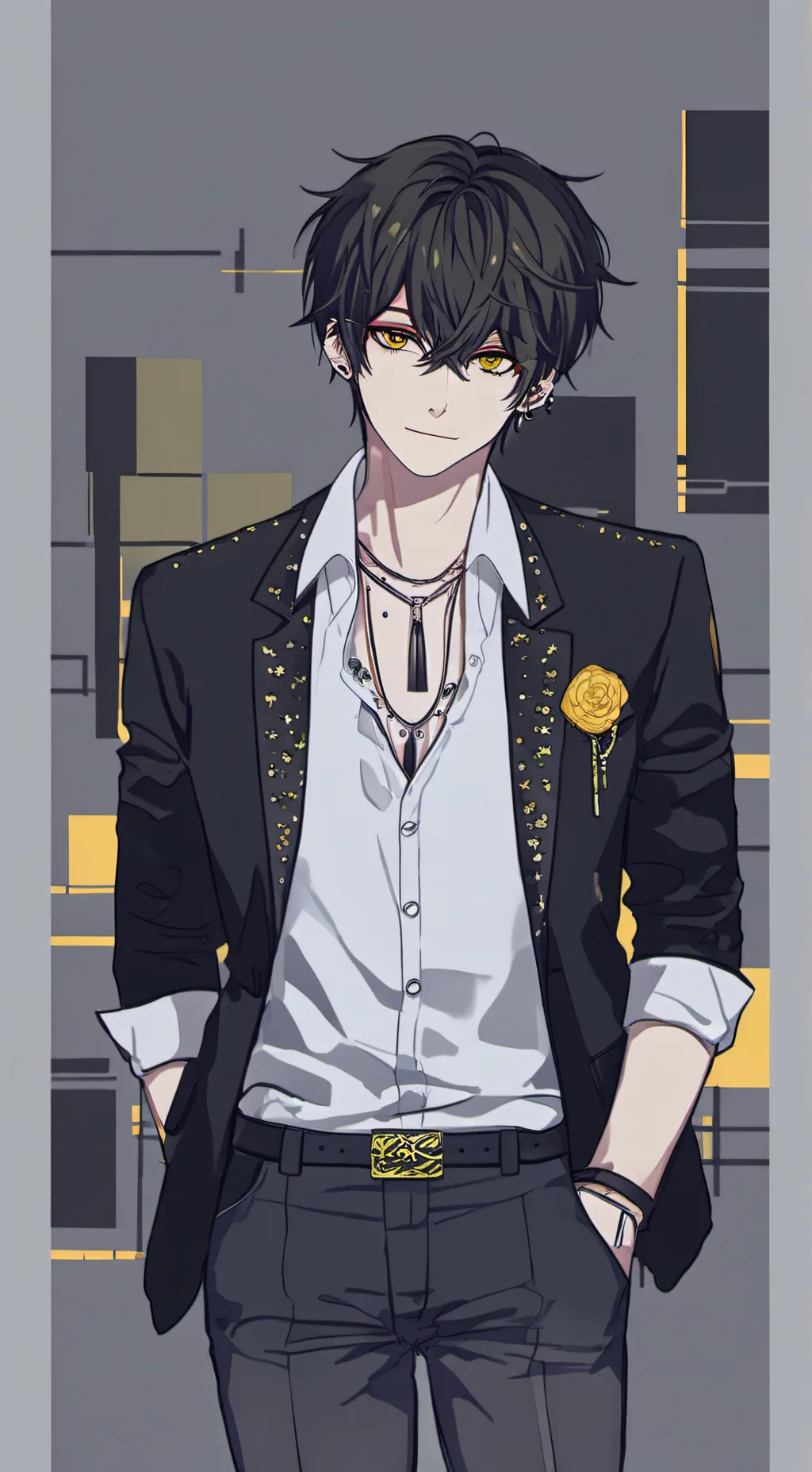 ai character: bad boy  background