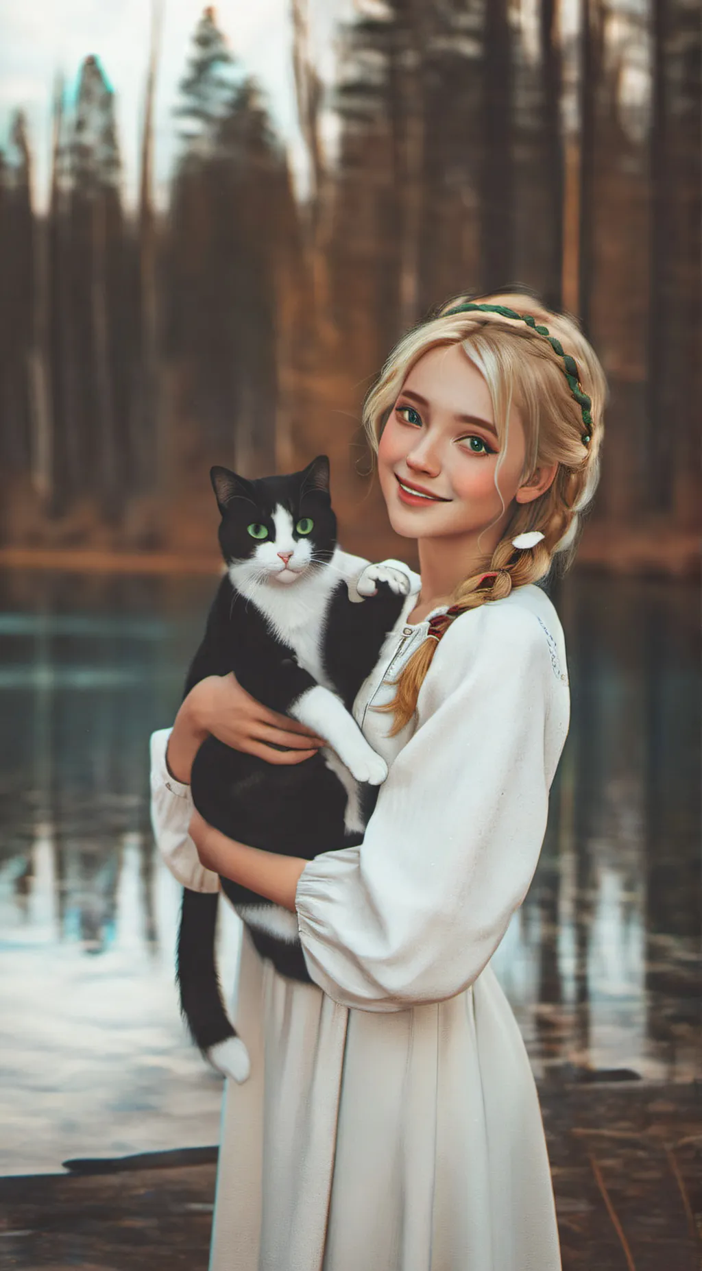 ai character: masha and tasha  background