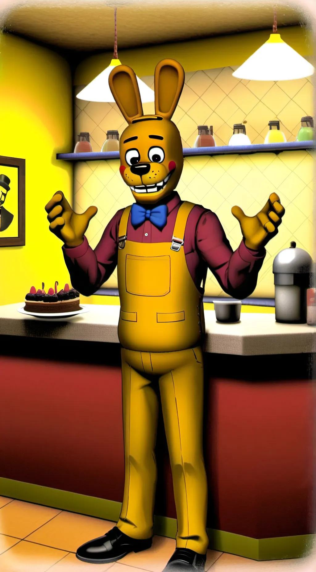 ai character: spring Bonnie background