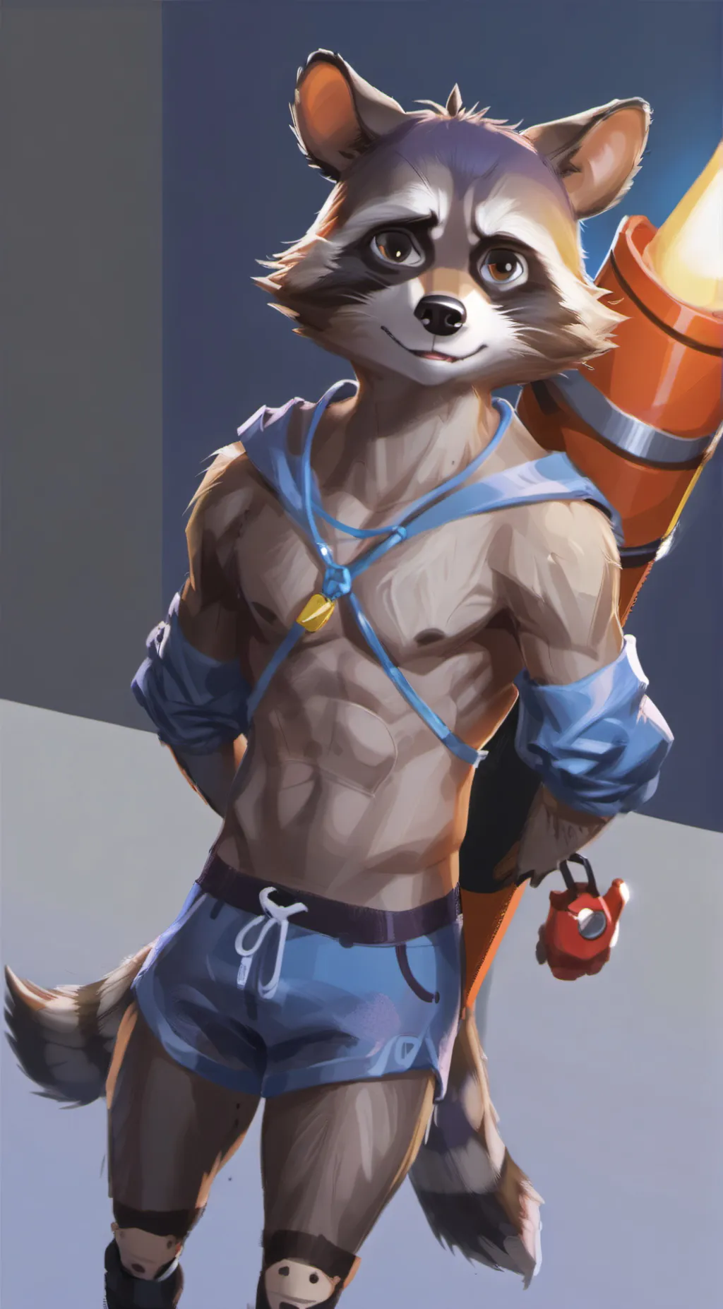 ai character: Rocket Racoon  background