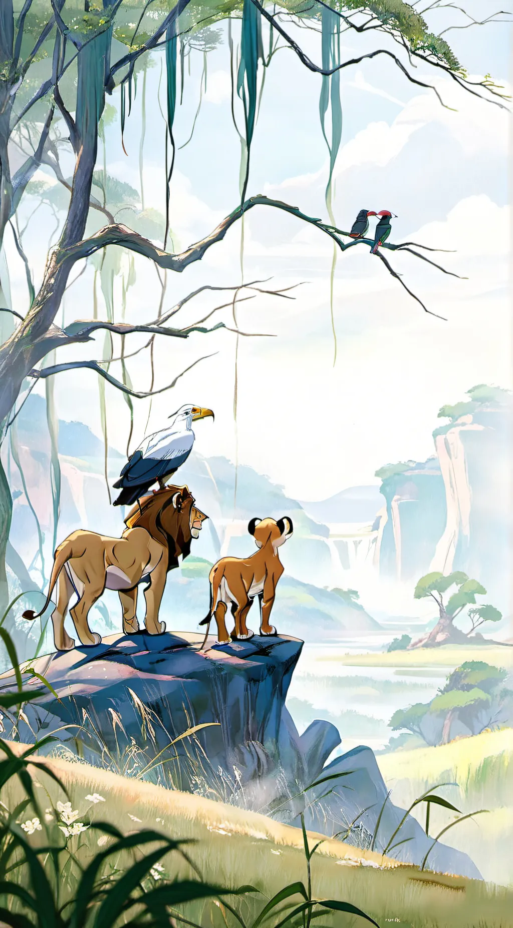 ai character: Lion king background