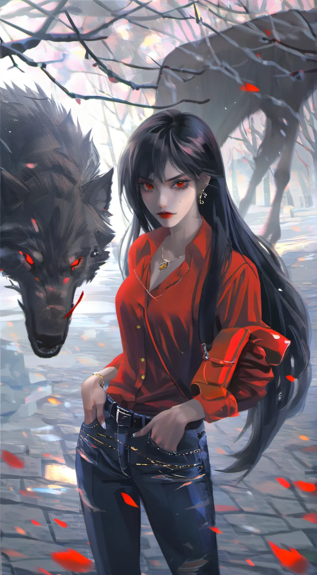 ai character: Jasmine vampire  background