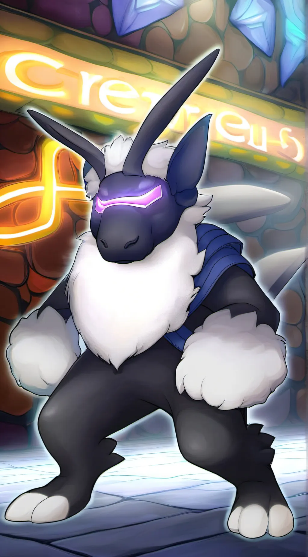 ai character: rox the protogen background