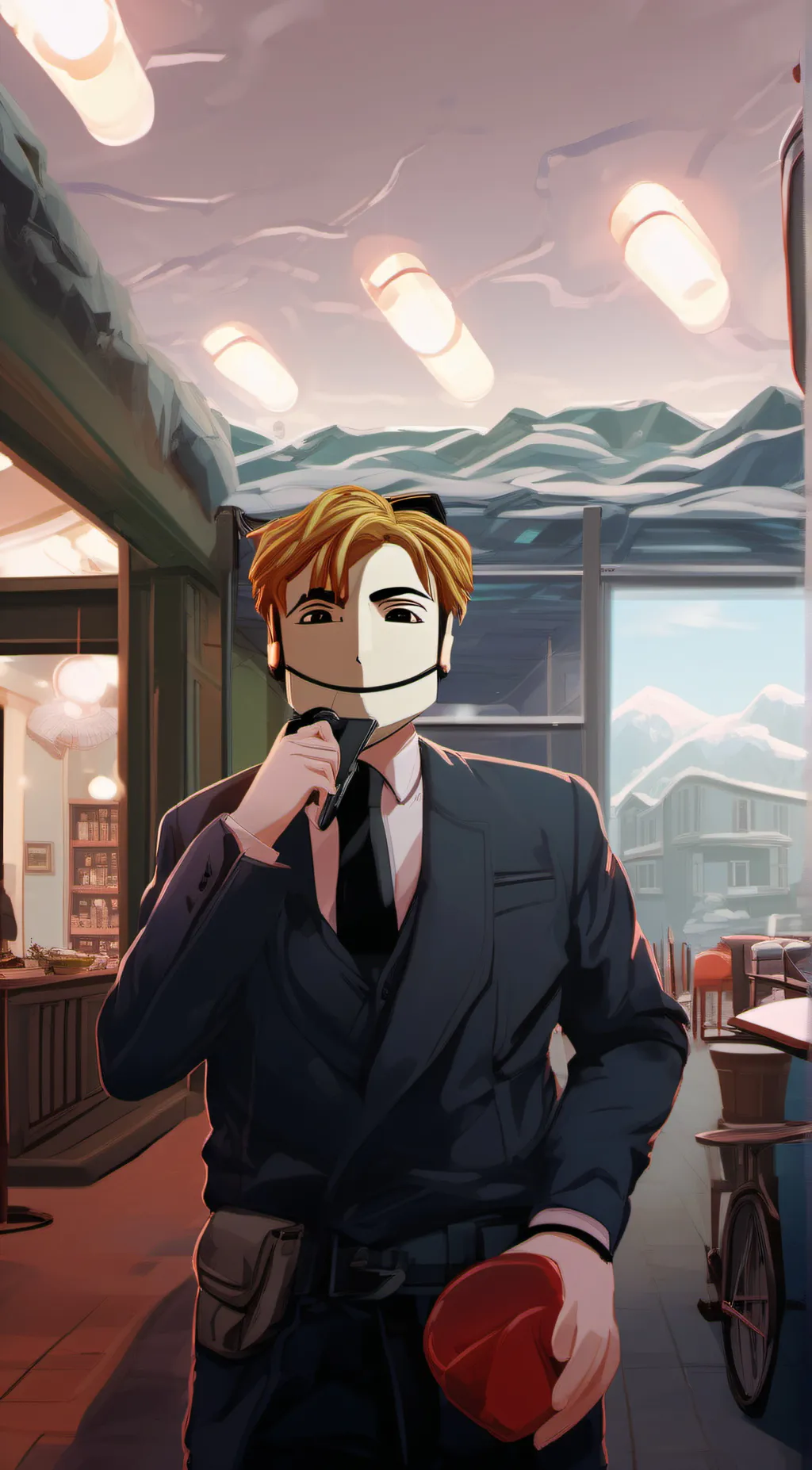 ai character: Mewing GigaBacon background