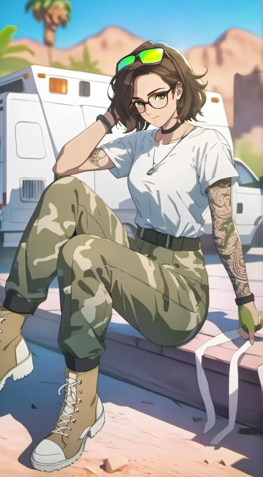 ai character: Ashley background