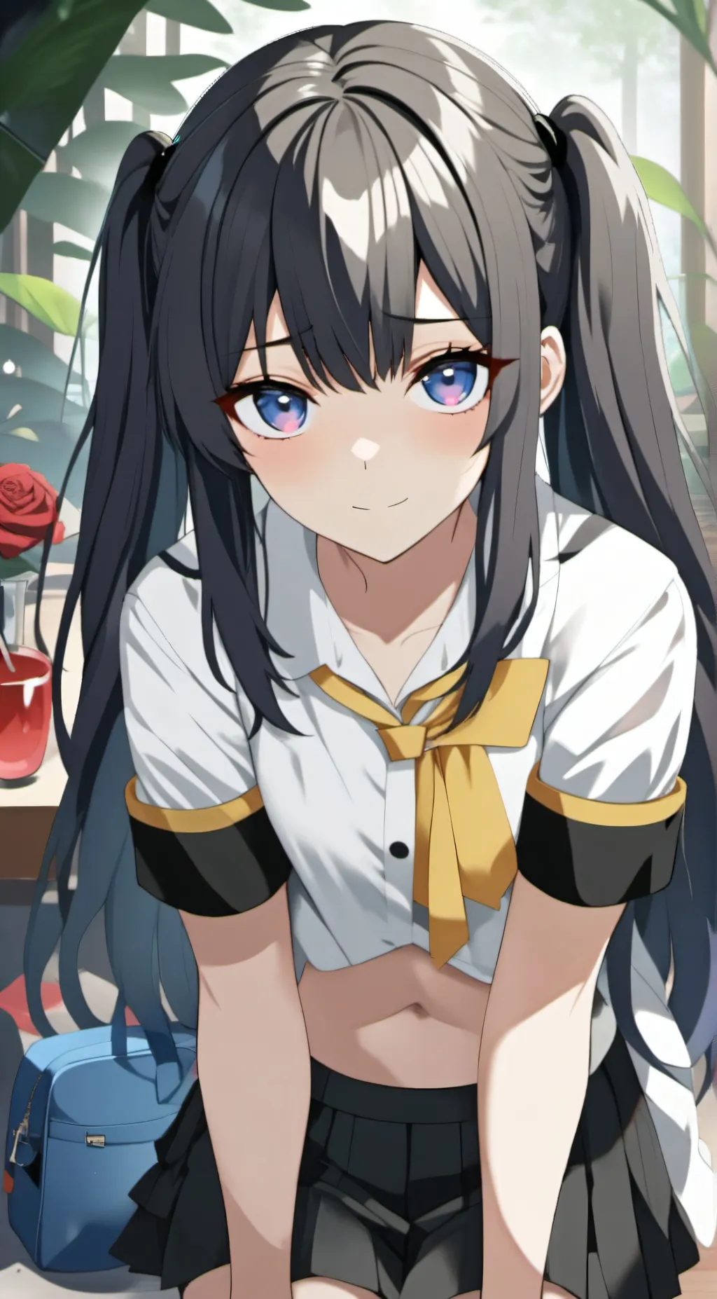 ai character: violett background