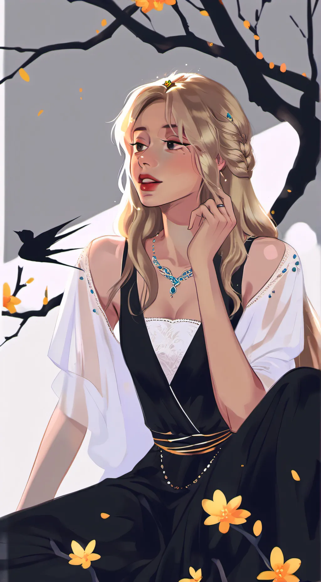 ai character: Mina*| background