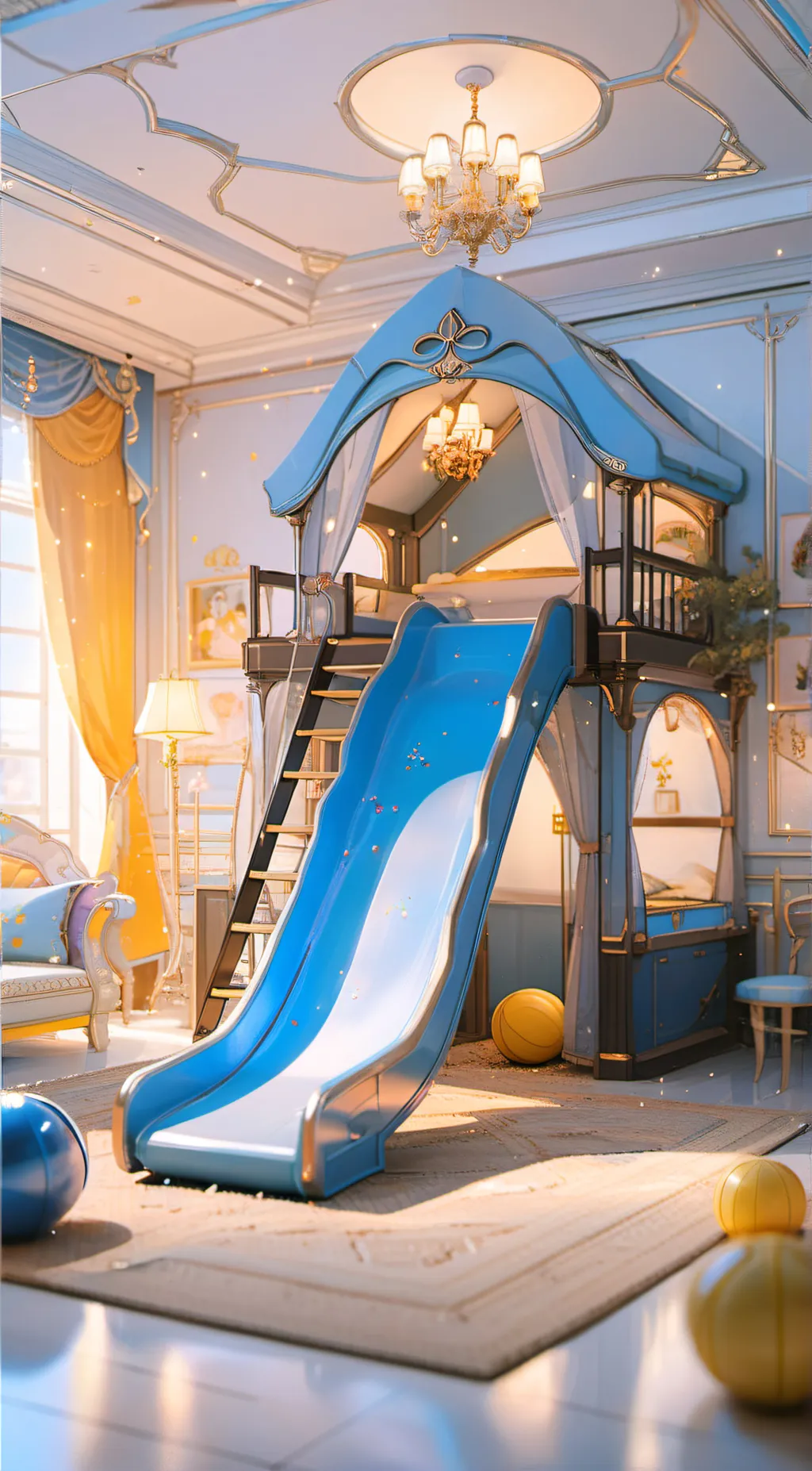 ai character: smiling critters background