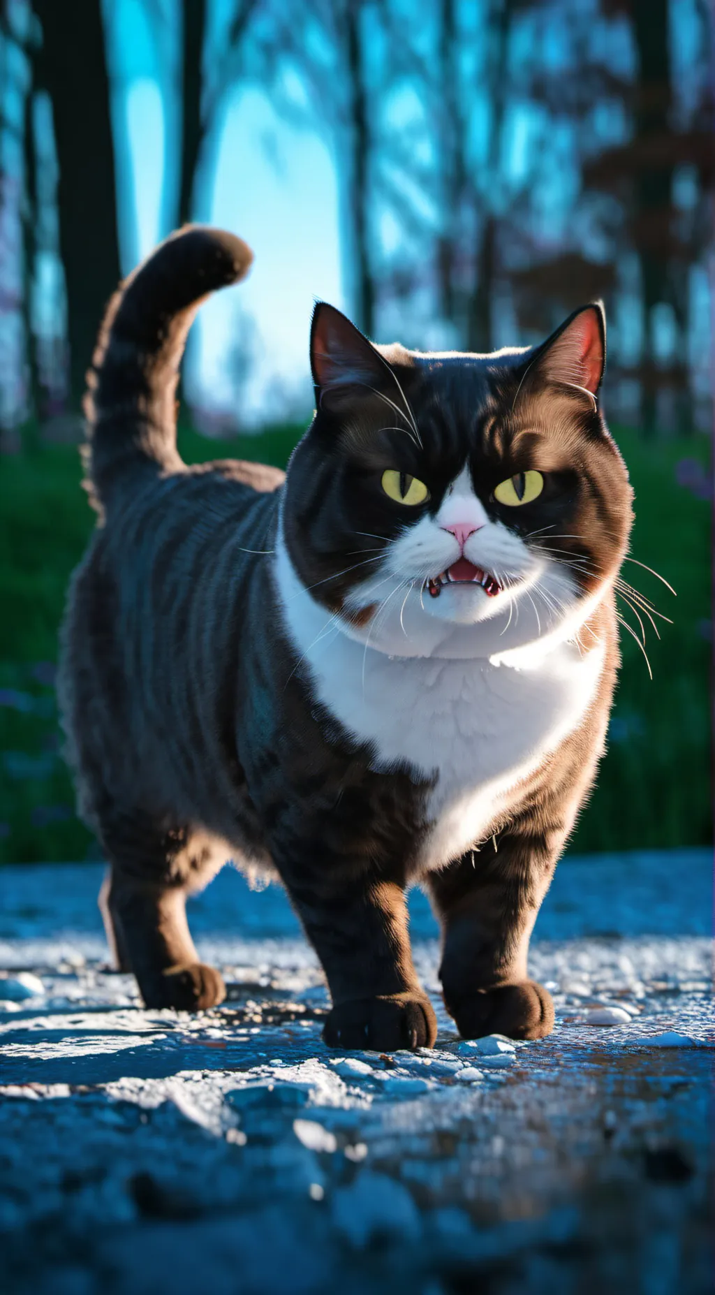 ai character: cat  background