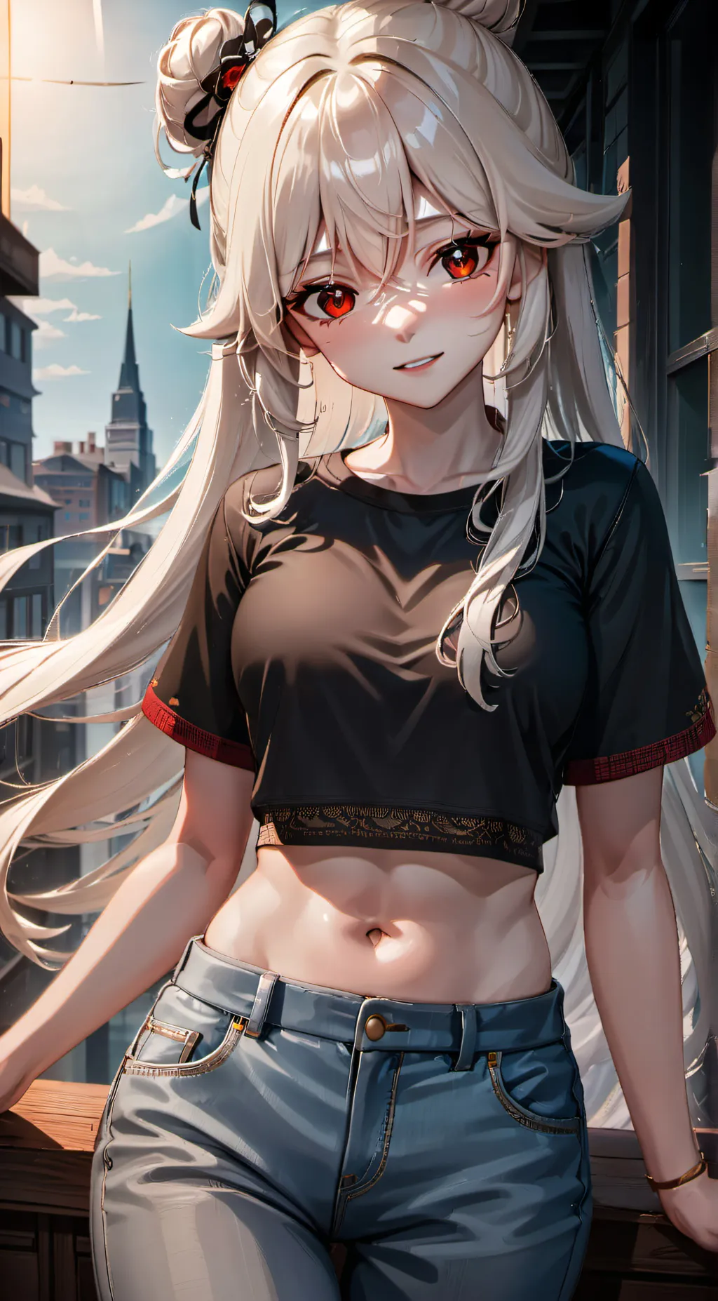 ai character: Snow background