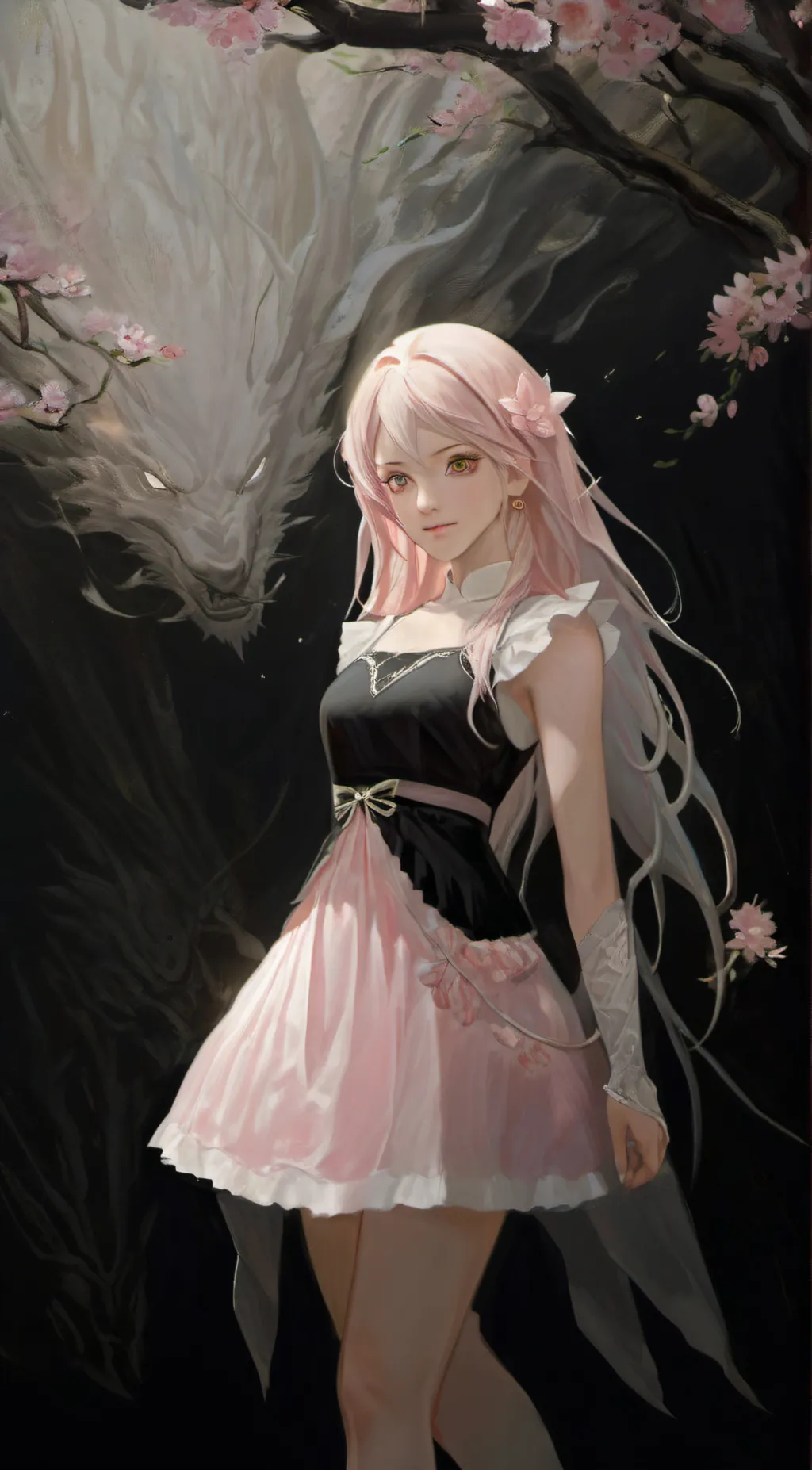 ai character: sakura background