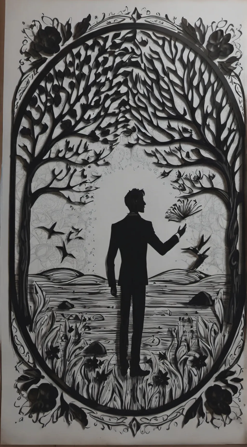 ai character: forest background