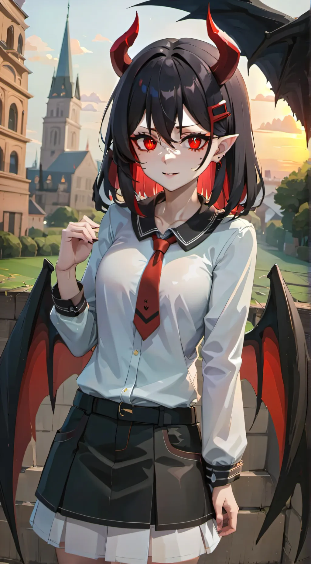 ai character: Ashley Black  background