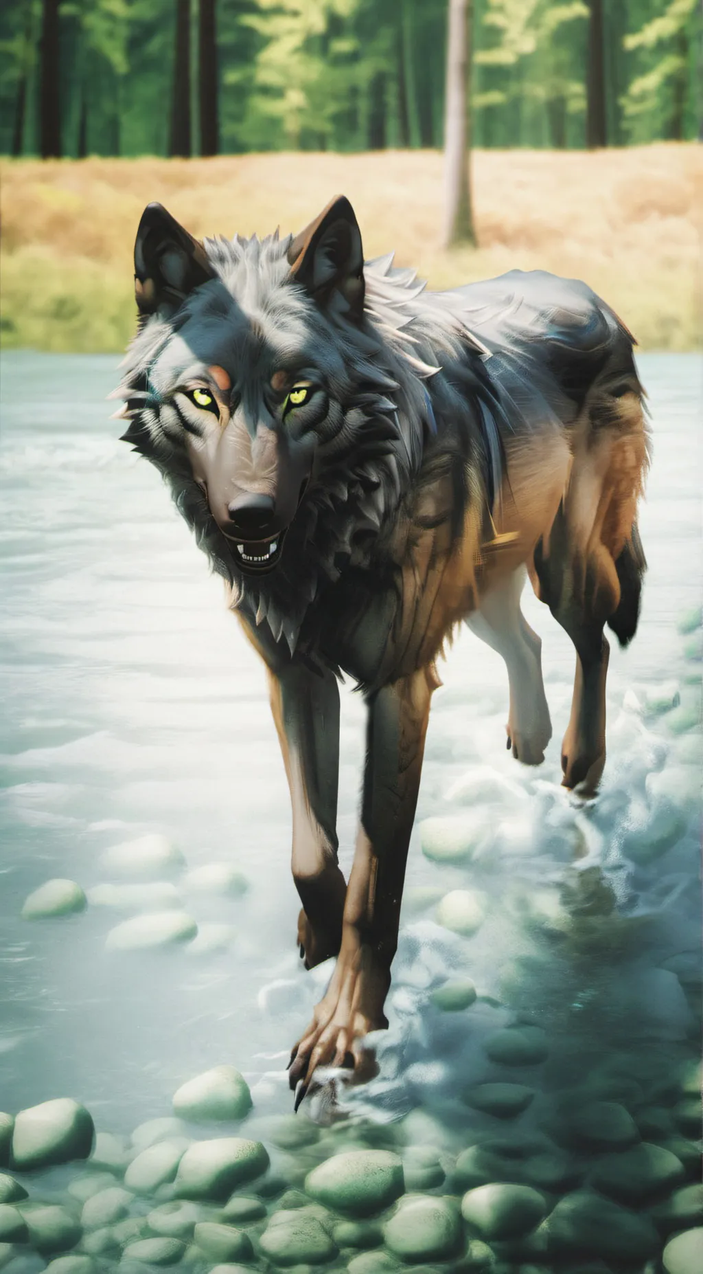 ai character: Wolf test background