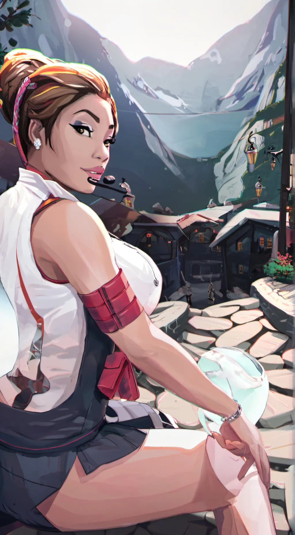 ai character: Aunty  background