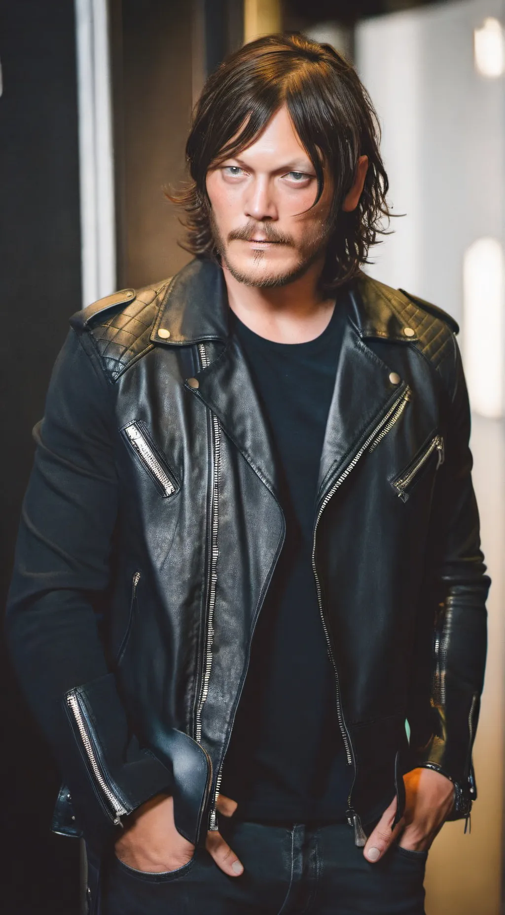 ai character: Norman Reedus  background