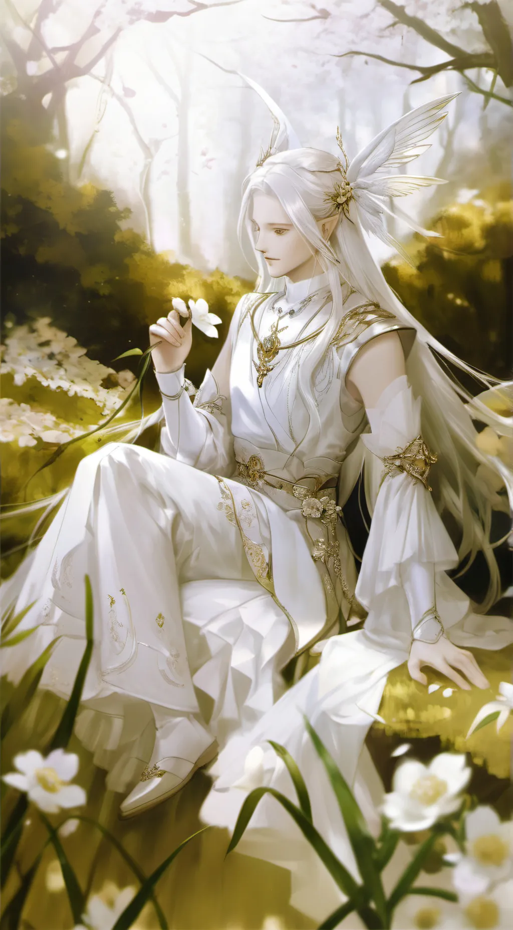 ai character: grass queen background