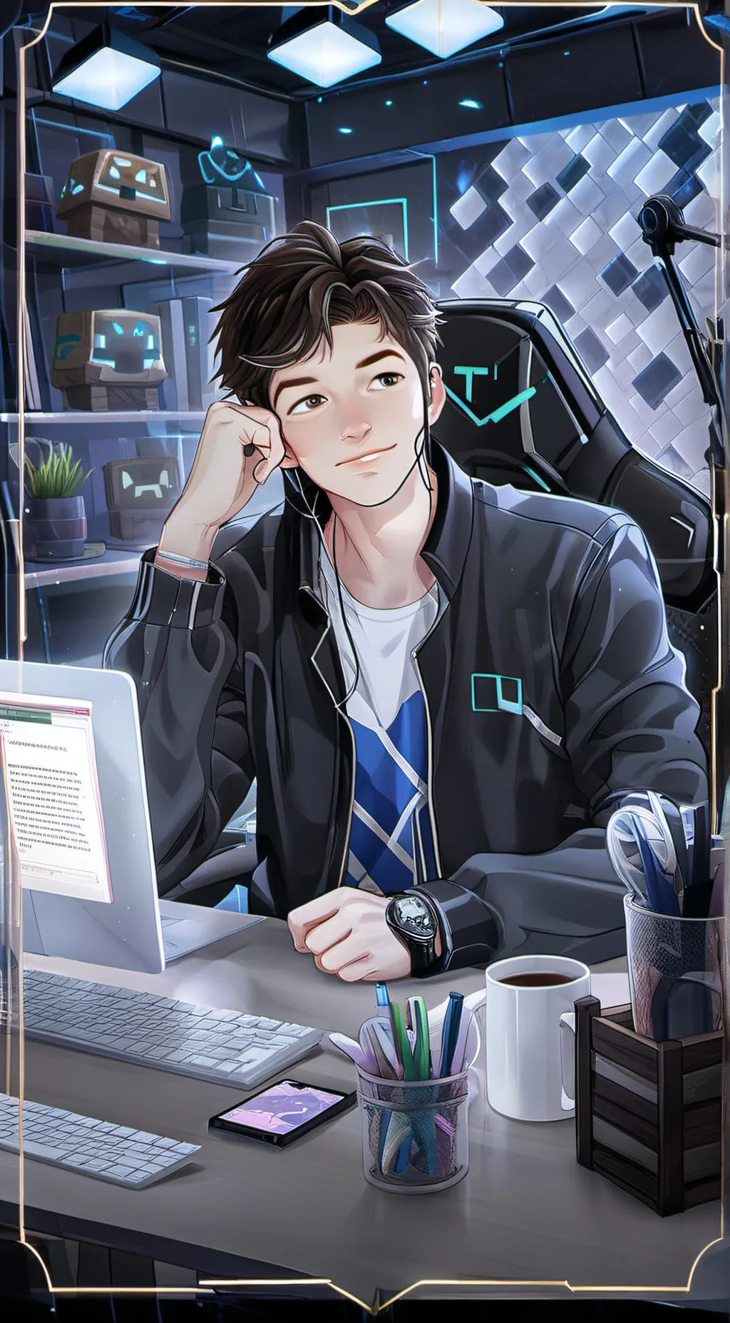 ai character: Preston  background