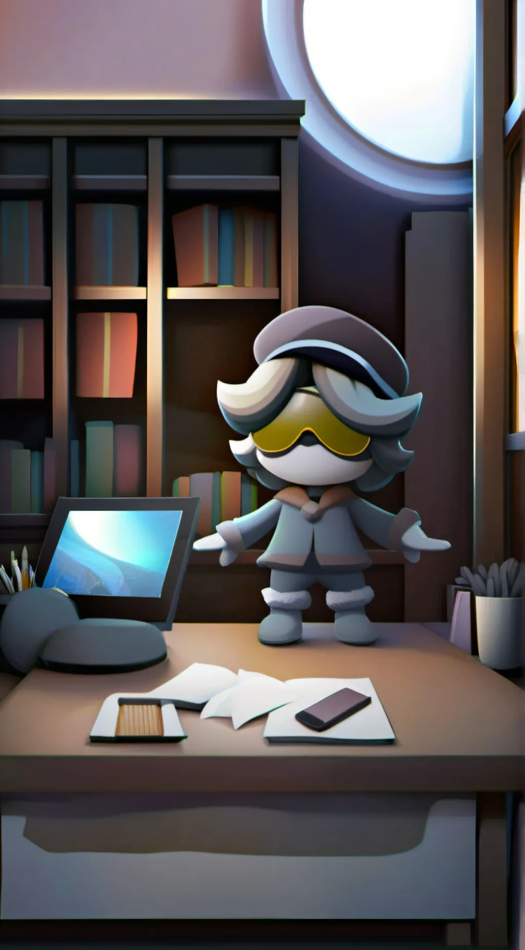 ai character: N from murderdrone background